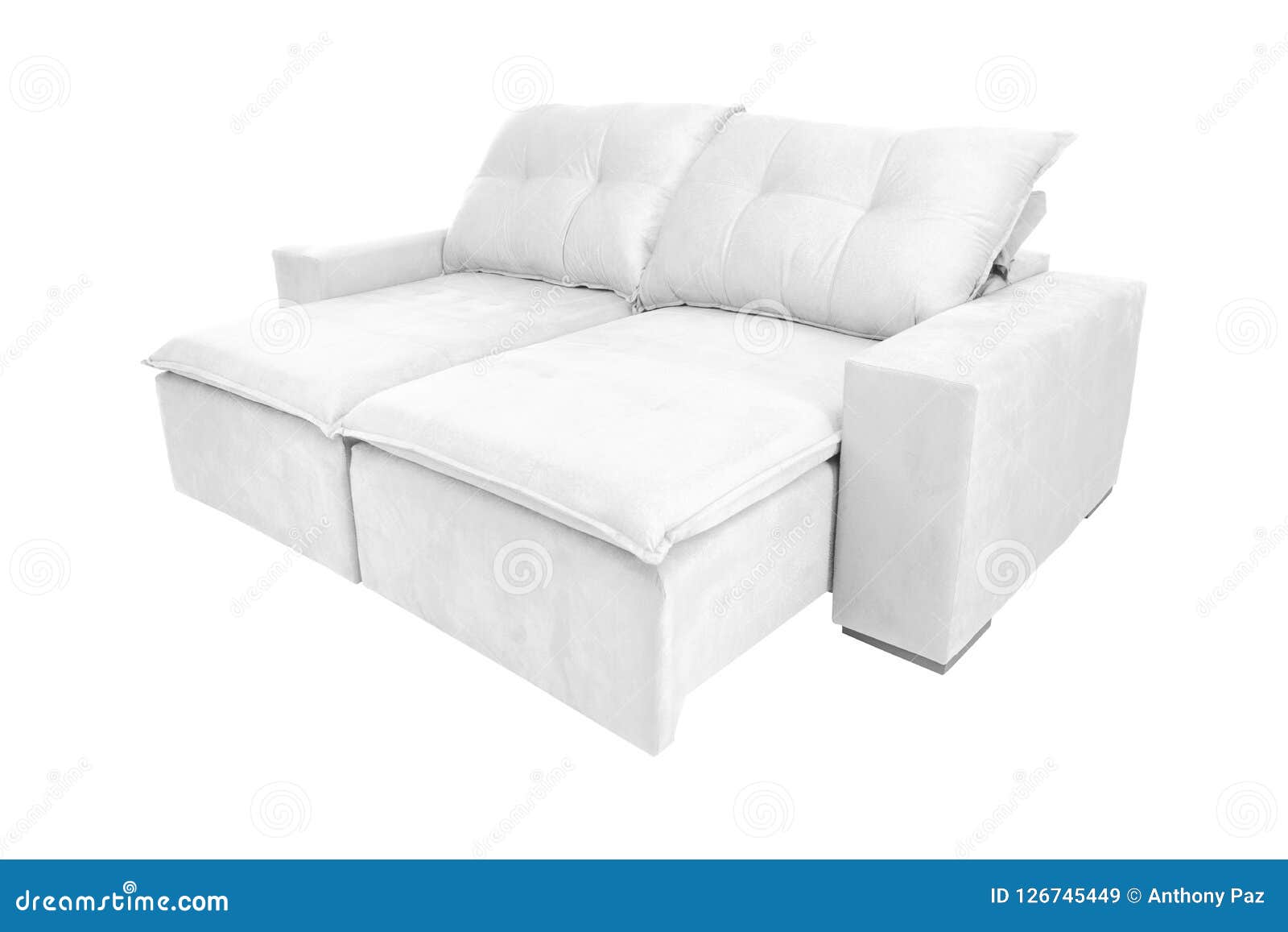 Modern Color Suede Couch Sofa Isolated on White Stock Image Image of