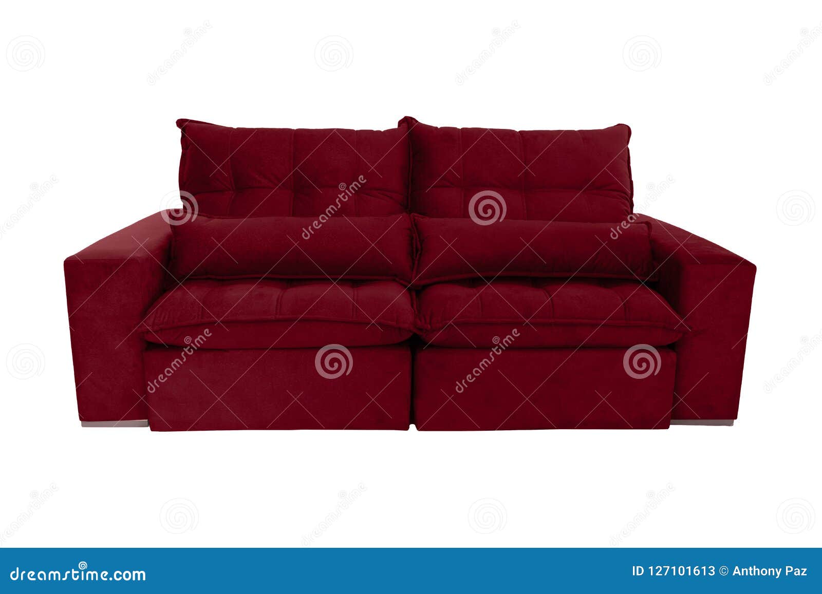 Modern Color Suede Couch Sofa Isolated on White Stock Image Image of
