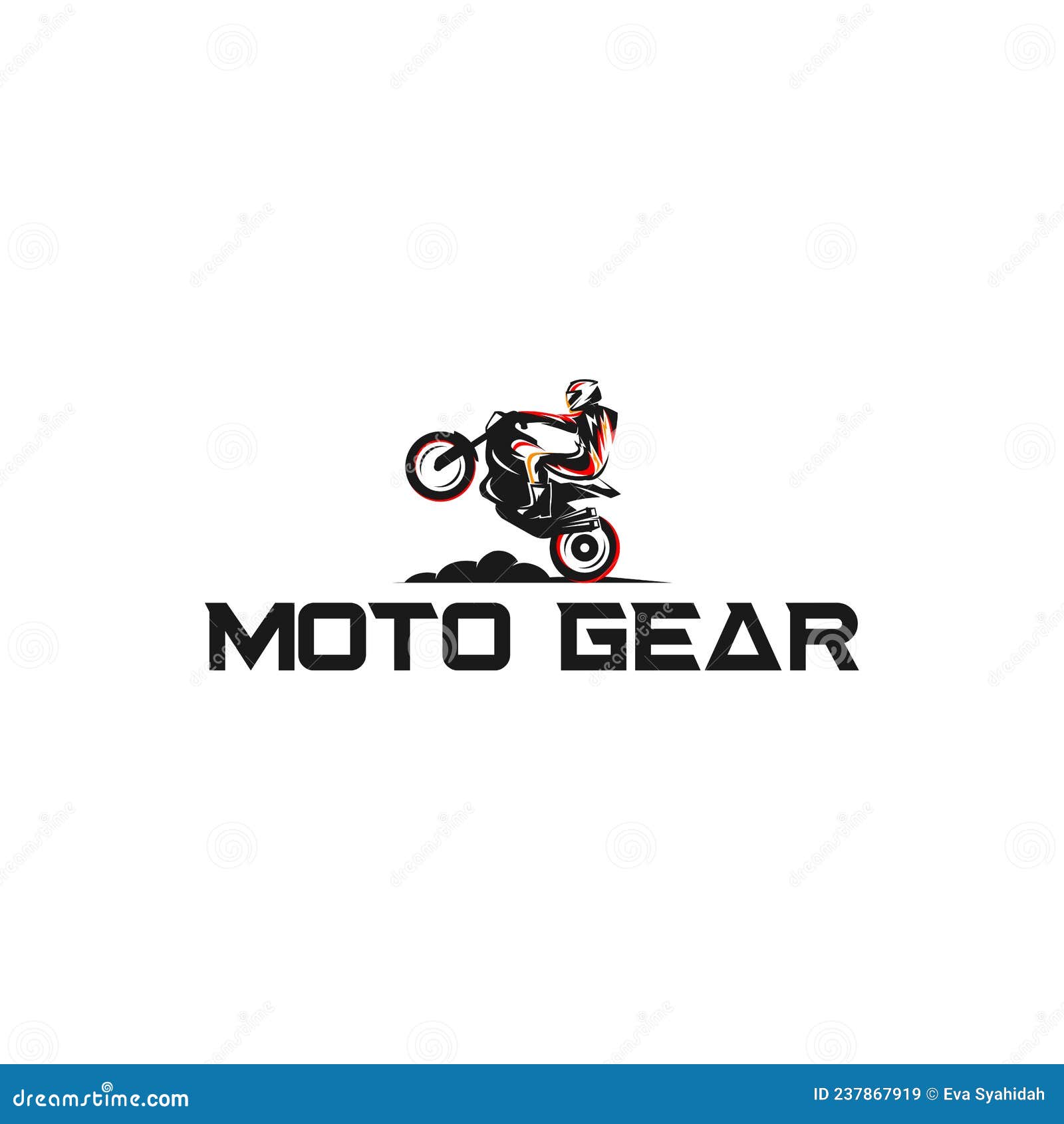 Modern Colorful Design MOTO GEAR Speed Logo Design Stock Vector