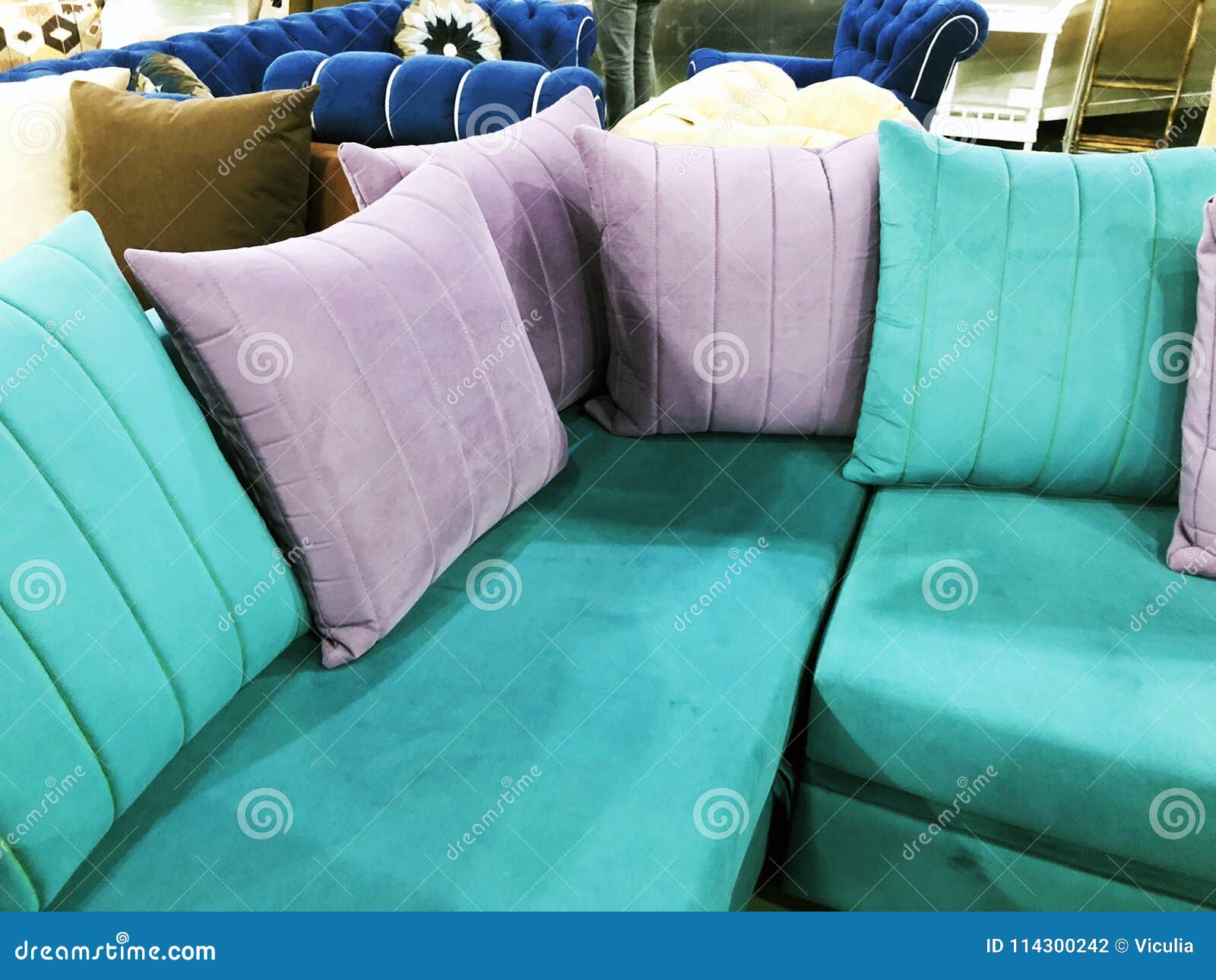 Modern Comfortable Furniture in the Furniture Store Stock Photo Image