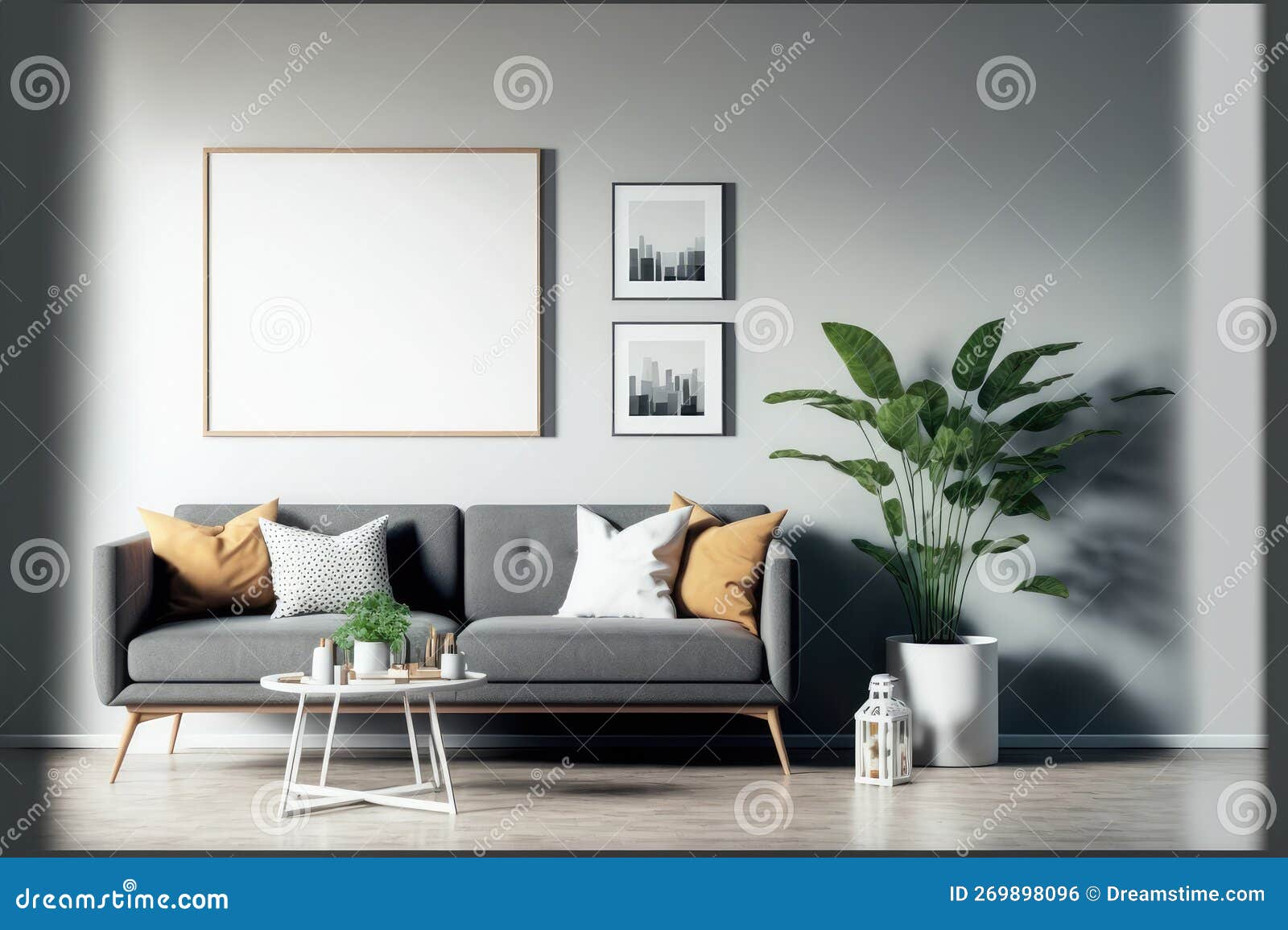 Modern Comfortable Living Room Interior Design Living Space Stock