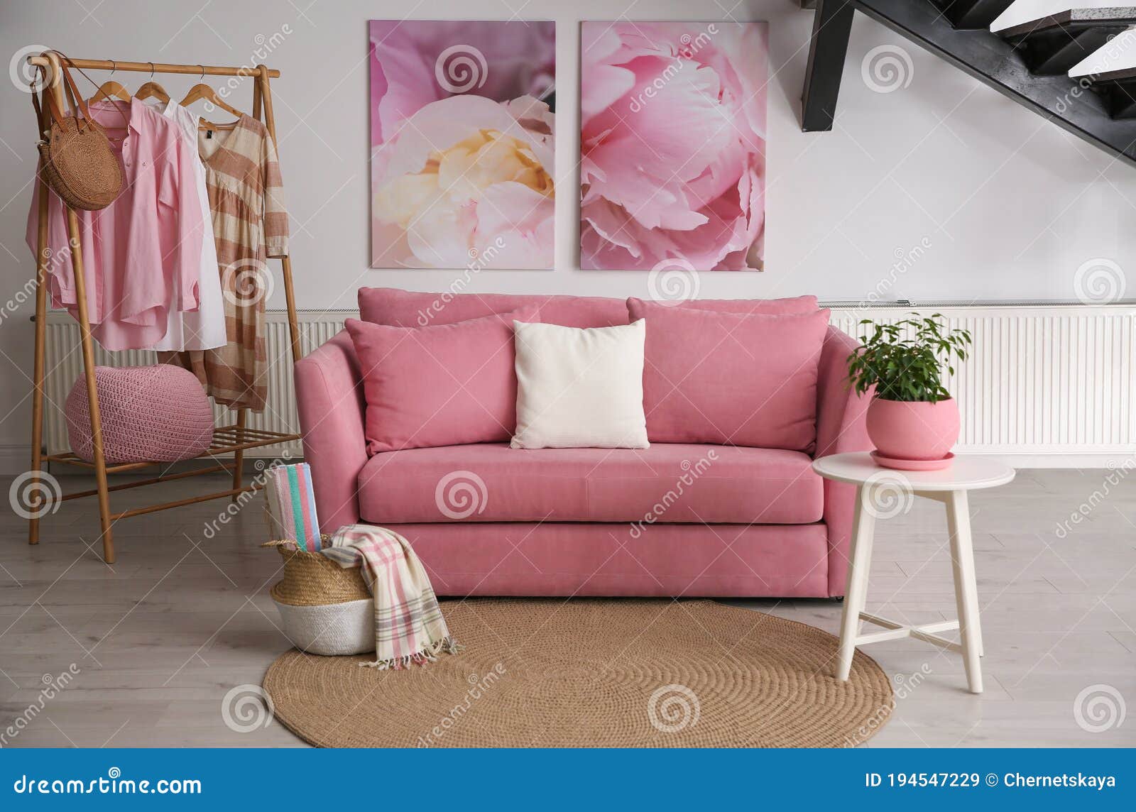 Modern Comfortable Sofa in Stylish Living Room Stock Image Image of
