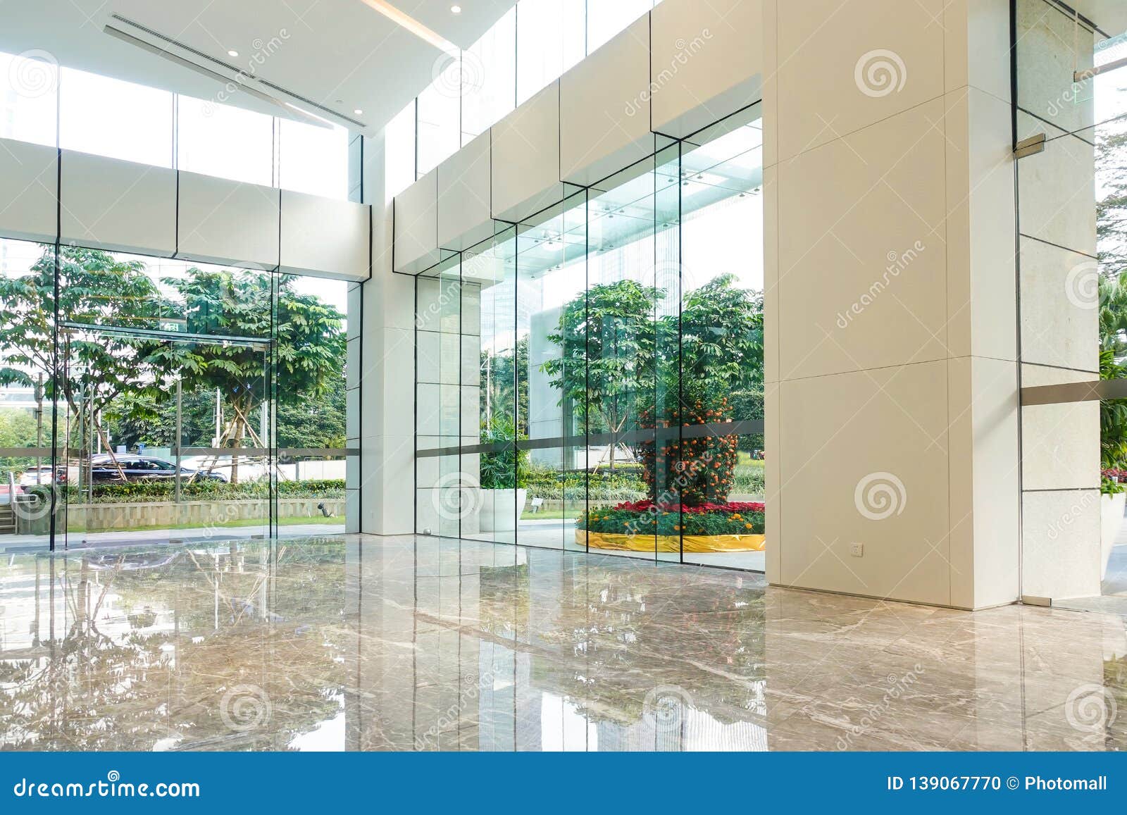 modern commercial building hall,office corridor, hotel passageway