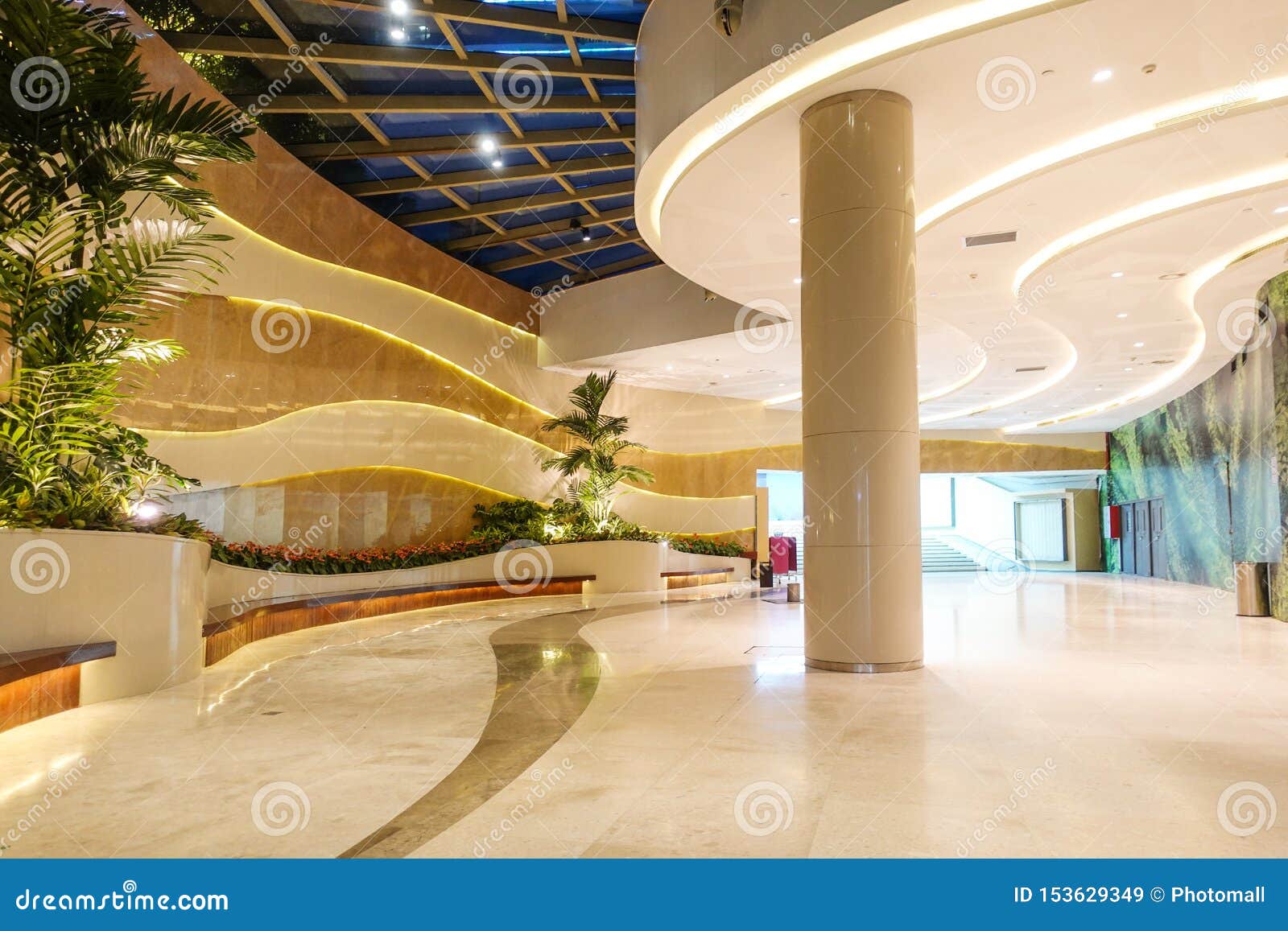 modern building lobby