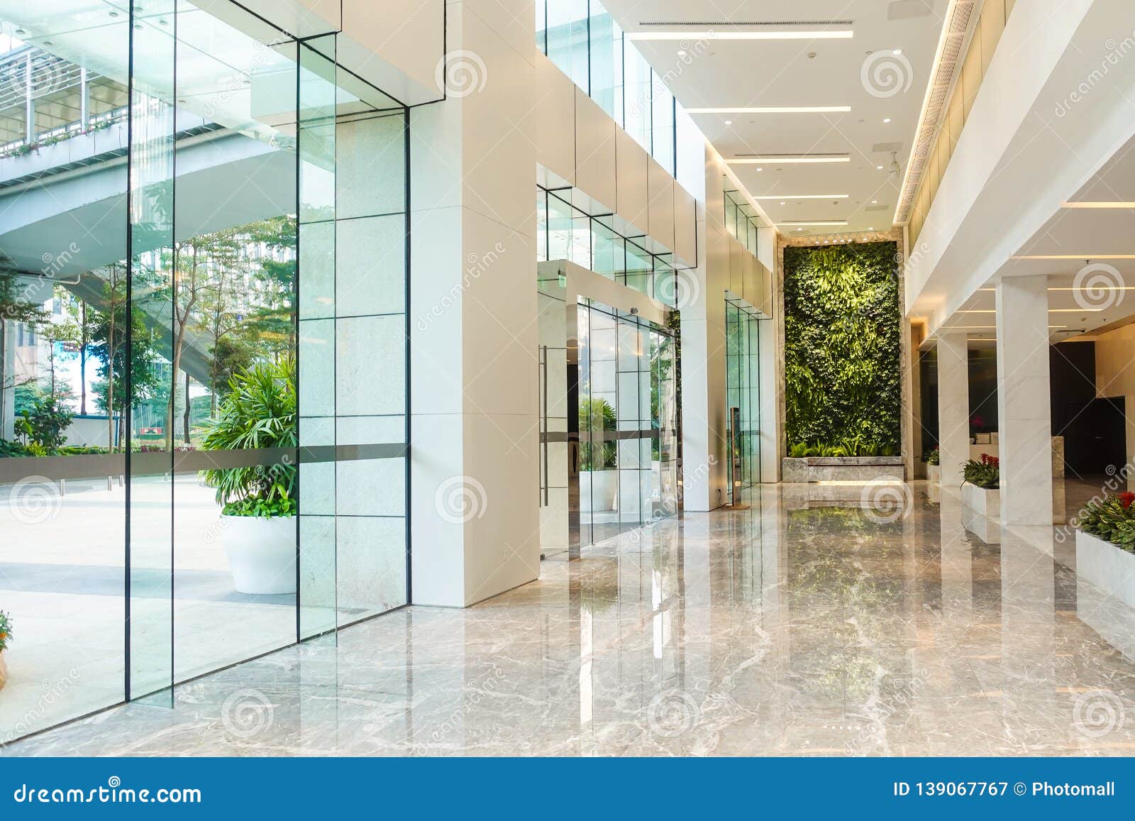 modern commercial building lobby,office corridor, hotel passageway