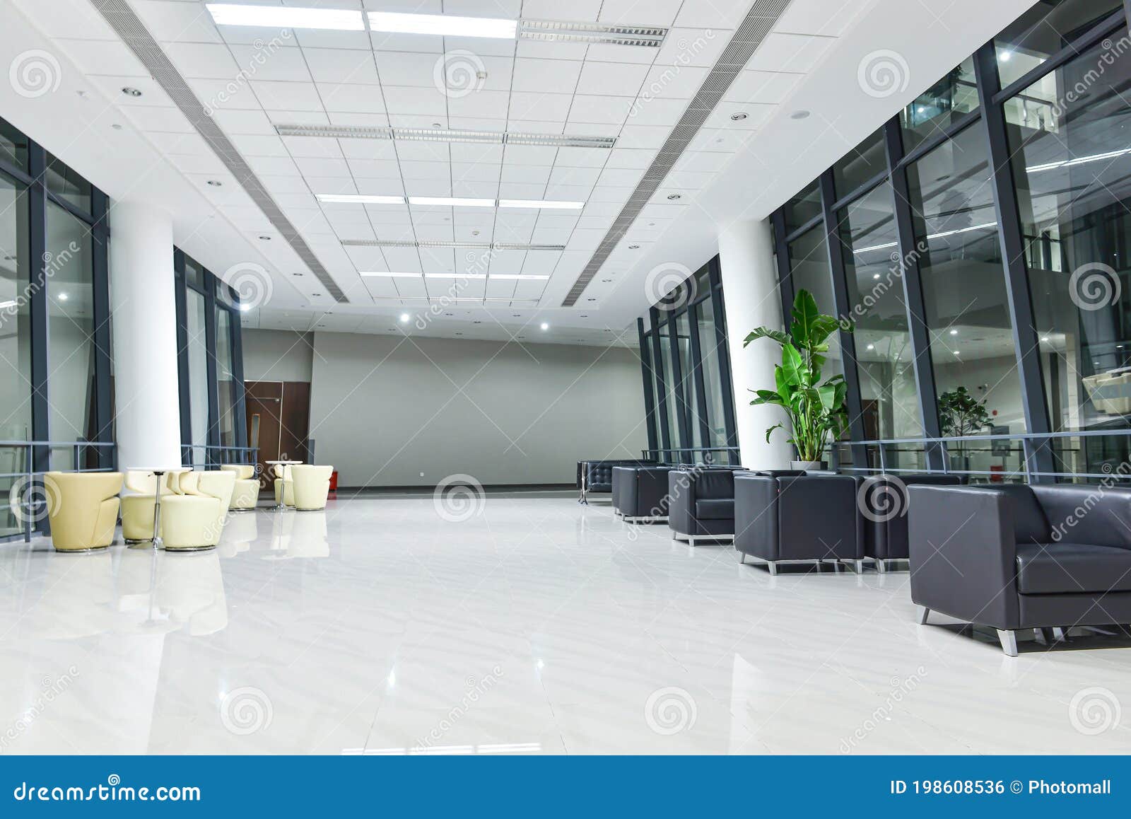 modern commercial building lobby office architecture waiting room