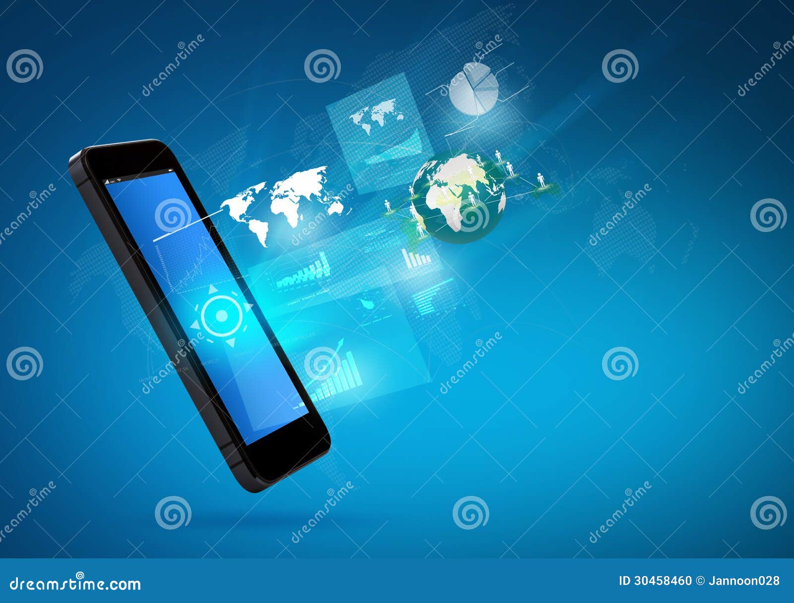 Modern Communication Technology Mobile Phone Stock Photo Image