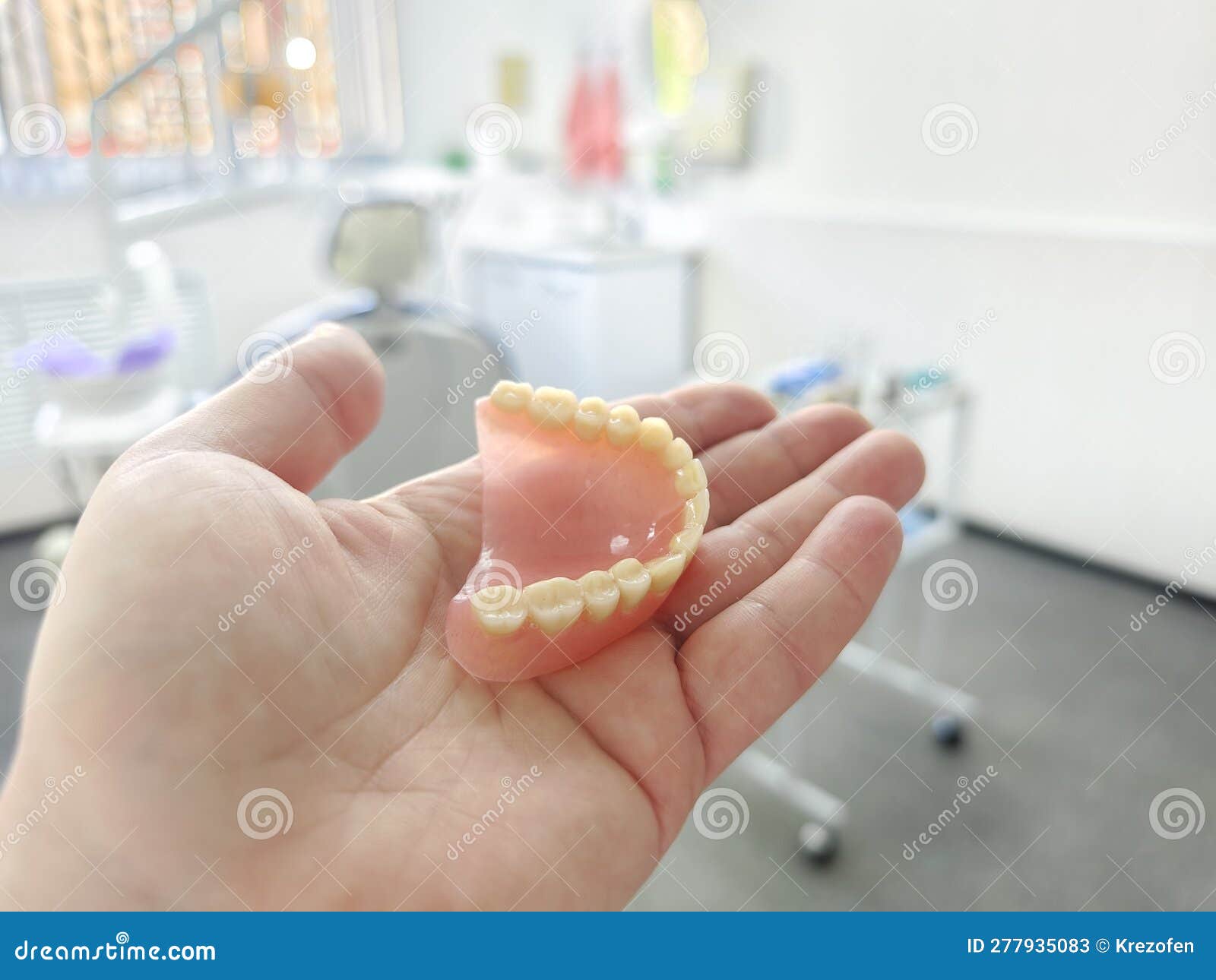 Complete Removable Denture Based on Acrylic Stock Image Image of