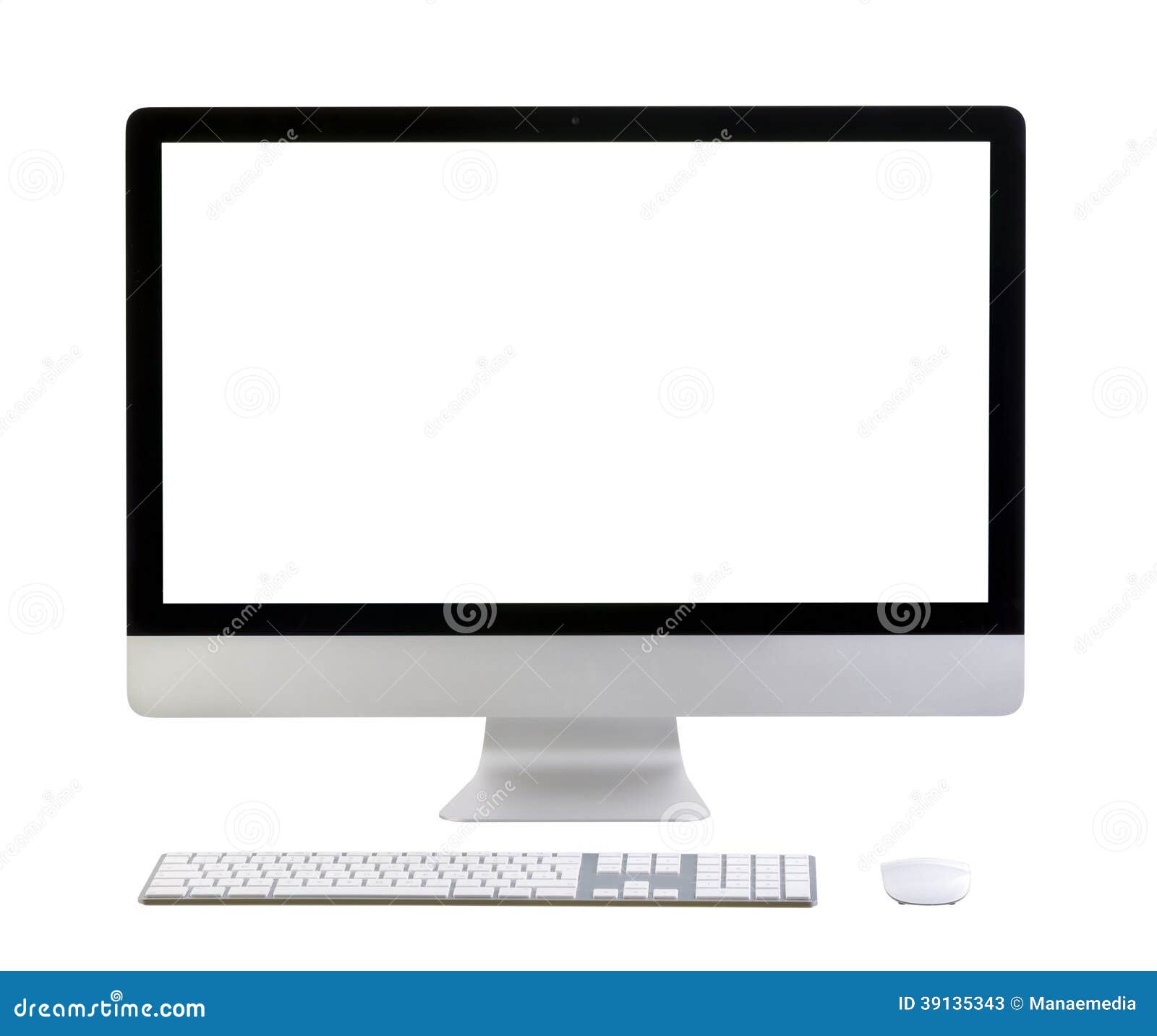 modern computer monitor with blank screen