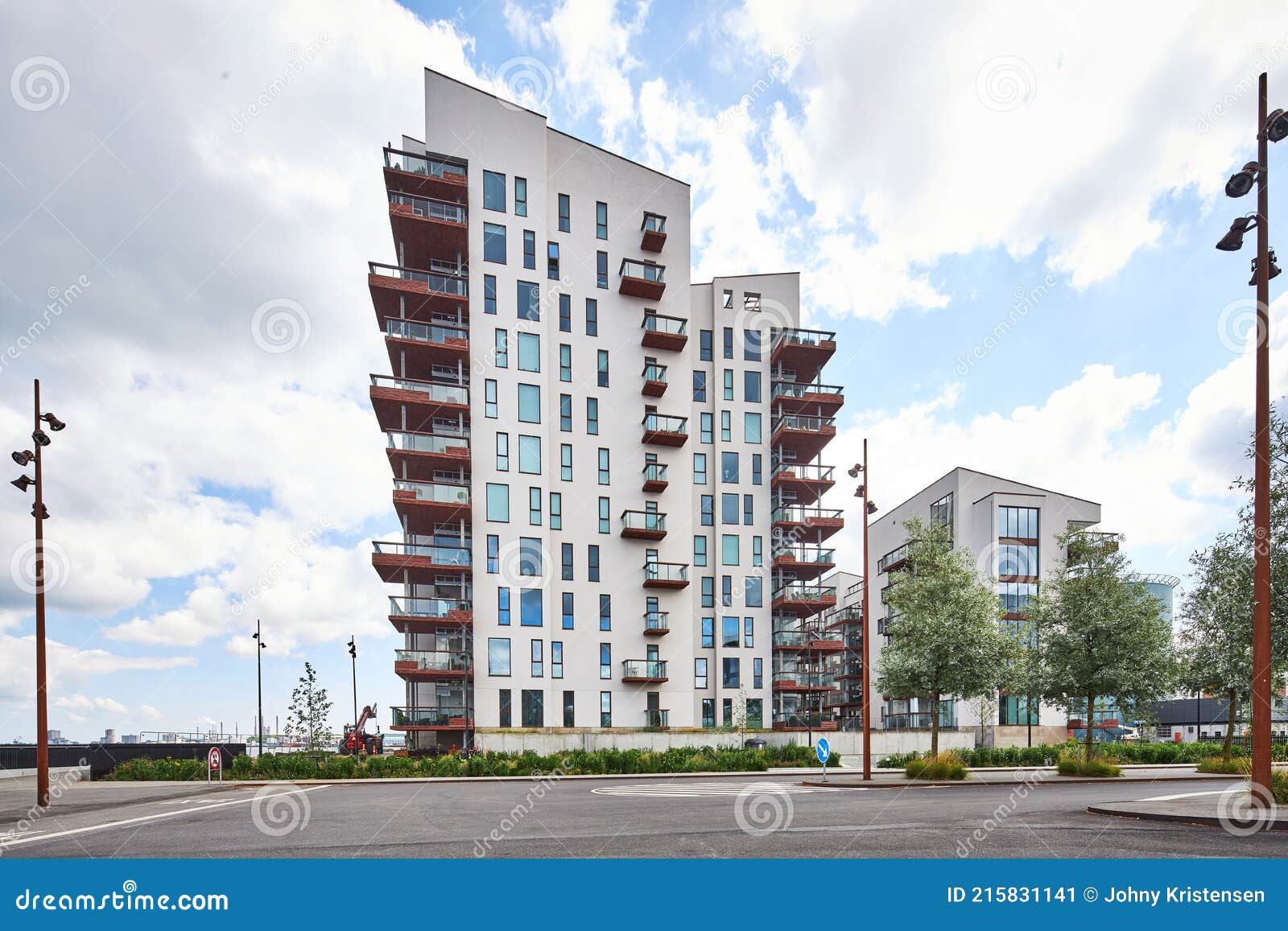 A Modern Condo Building in Denmark with Nice View Editorial Photo
