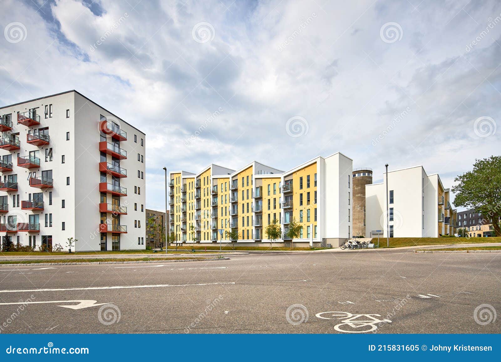 A Modern Condo Building in Denmark with Nice View Stock Image Image