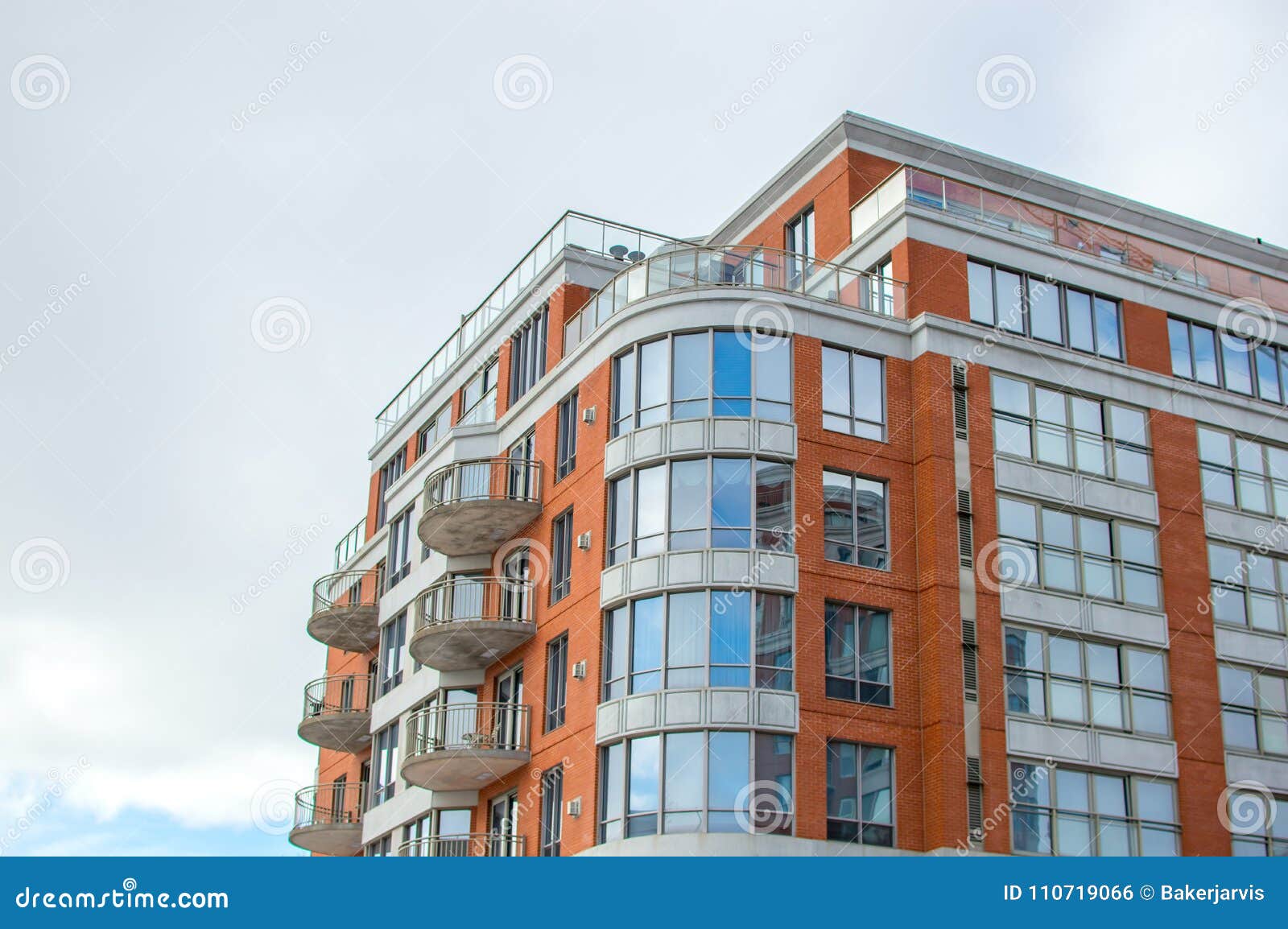 Modern Condo Buildings with Huge Windows and Balconies in Montreal