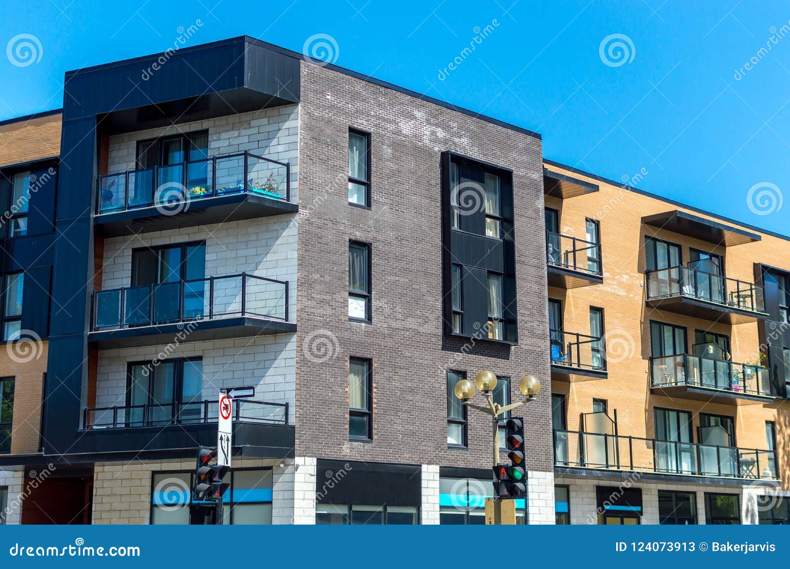 modern condo buildings with huge windows