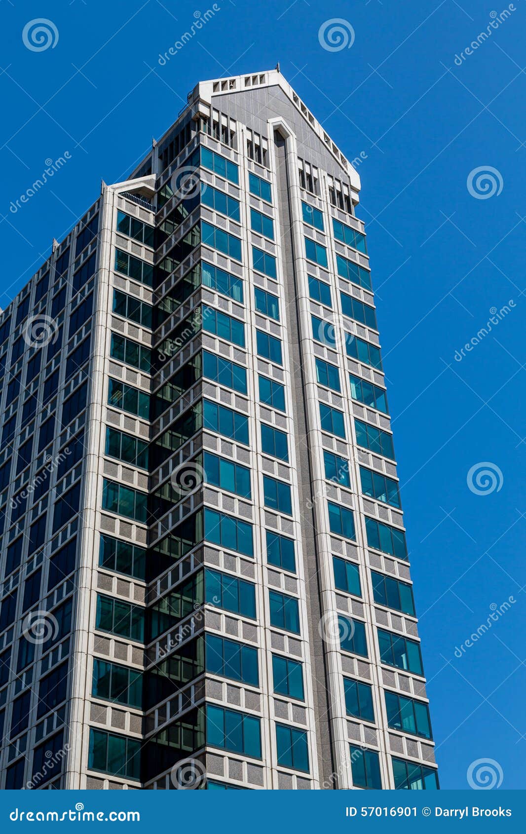 Modern Condominium Tower Under Blue Skies Stock Image Image of city