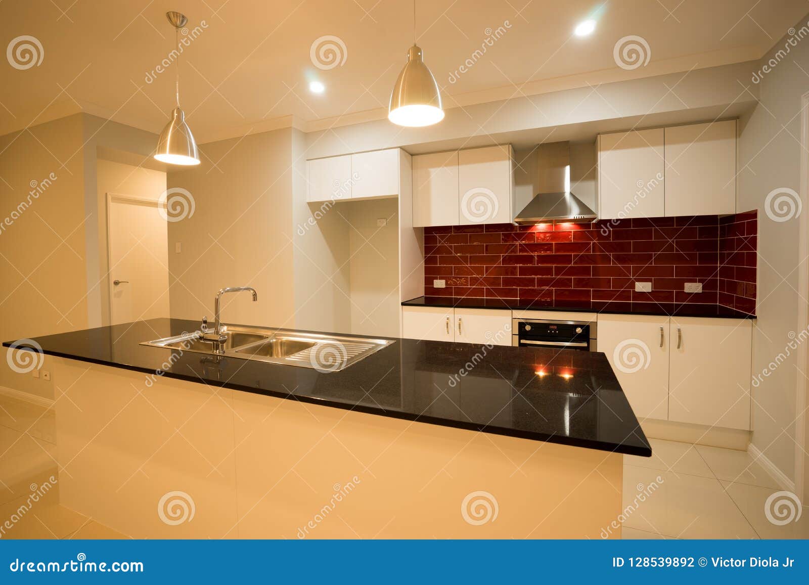 Modern Contemporary Kitchen Design Stock Photo Image Of Angle