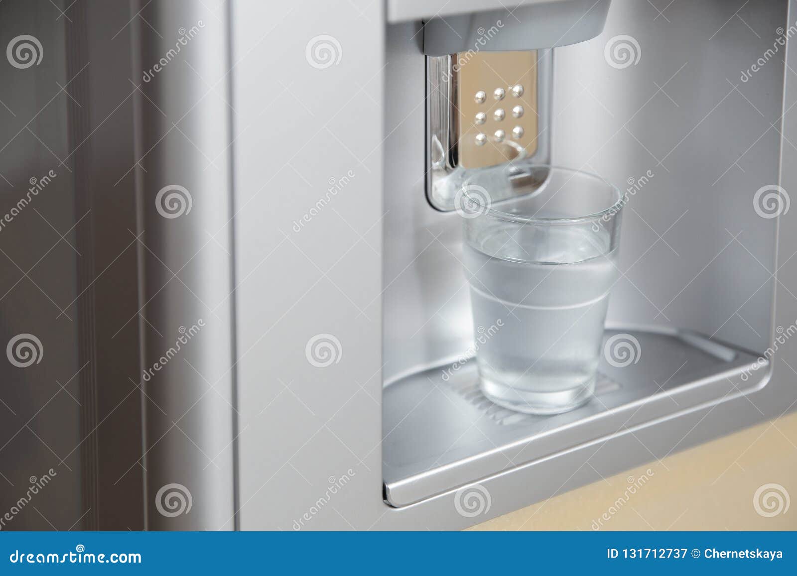 Modern Cooler with Glass of Water Stock Image Image of aqua, cold