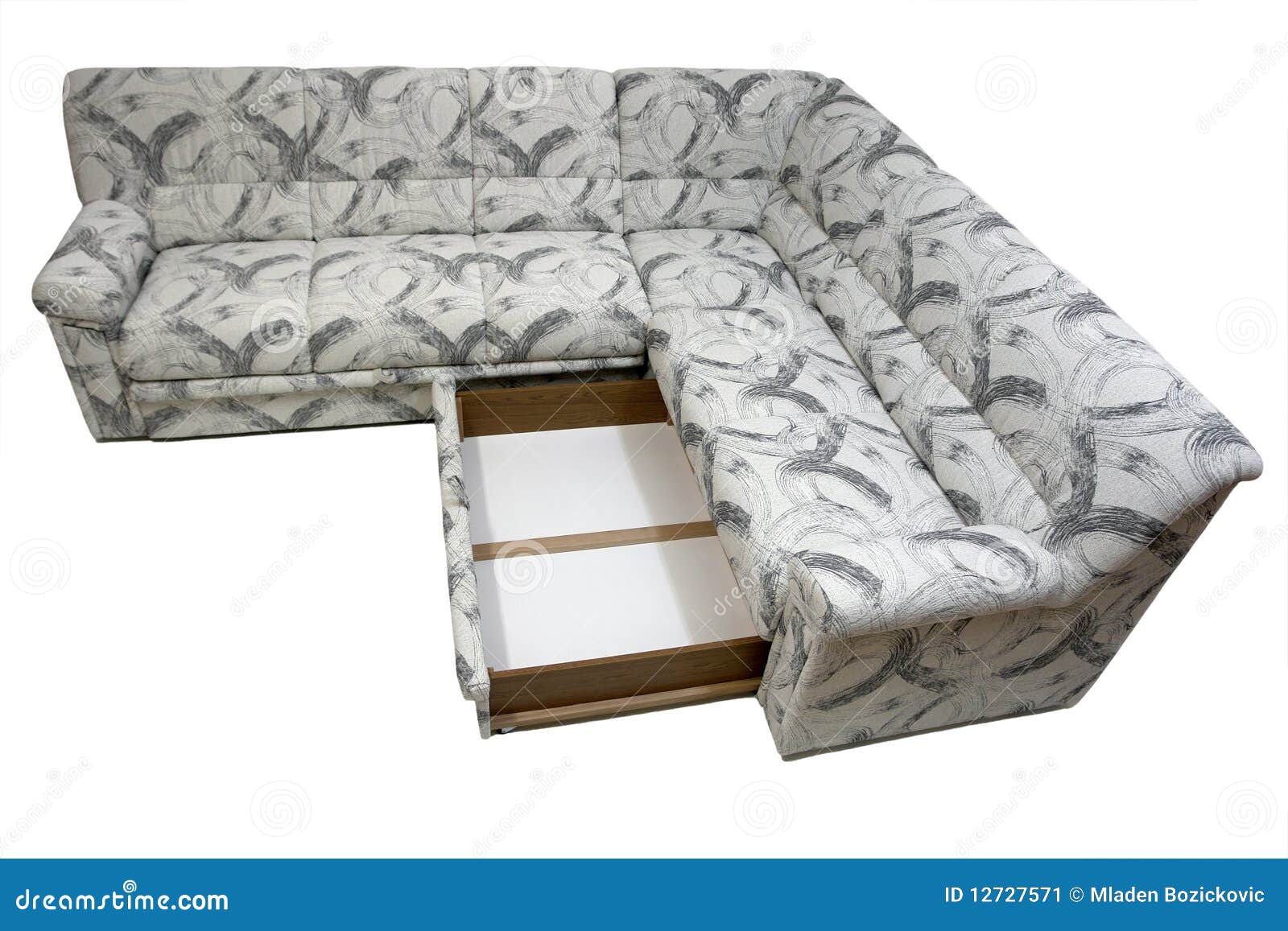 Modern Corner Sofa with Box Stock Image Image of sitting, background
