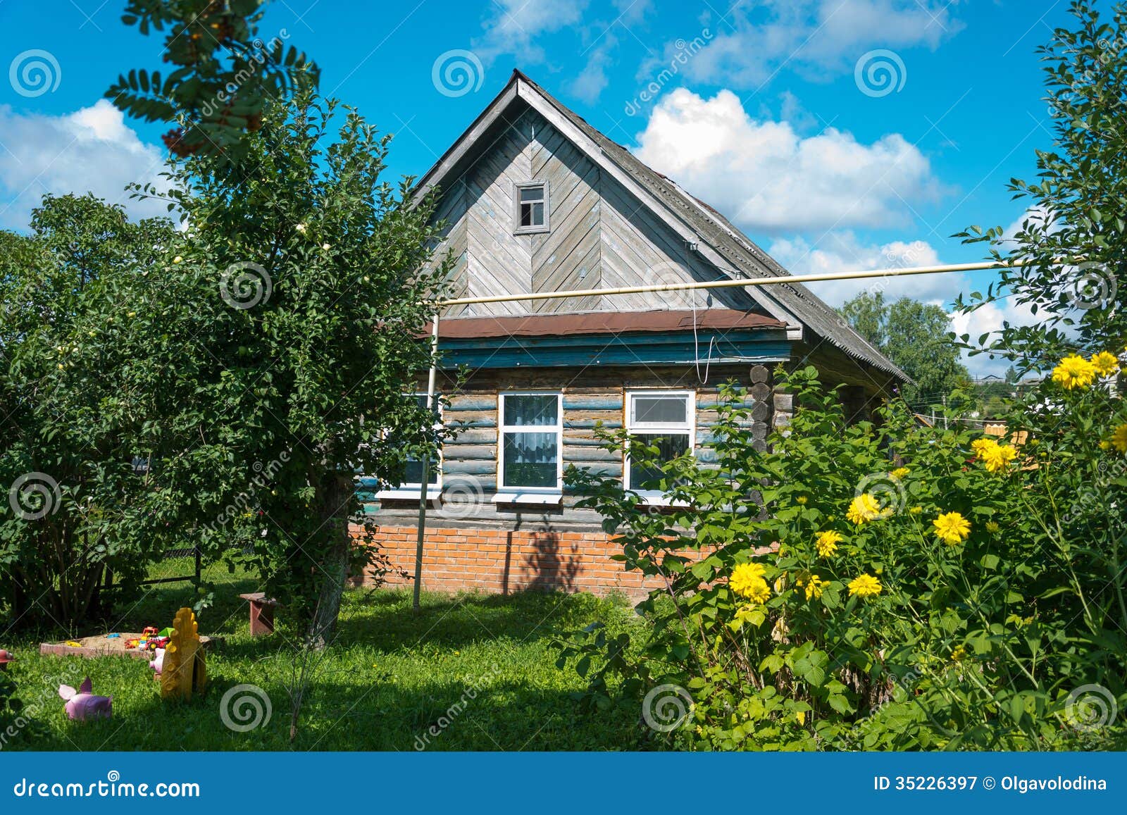 Modern Country House in Russia Stock Image Image of province, fence