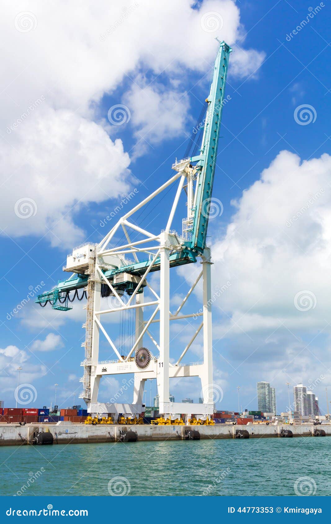 Modern Crane at the Port of Miami Editorial Stock Photo Image of