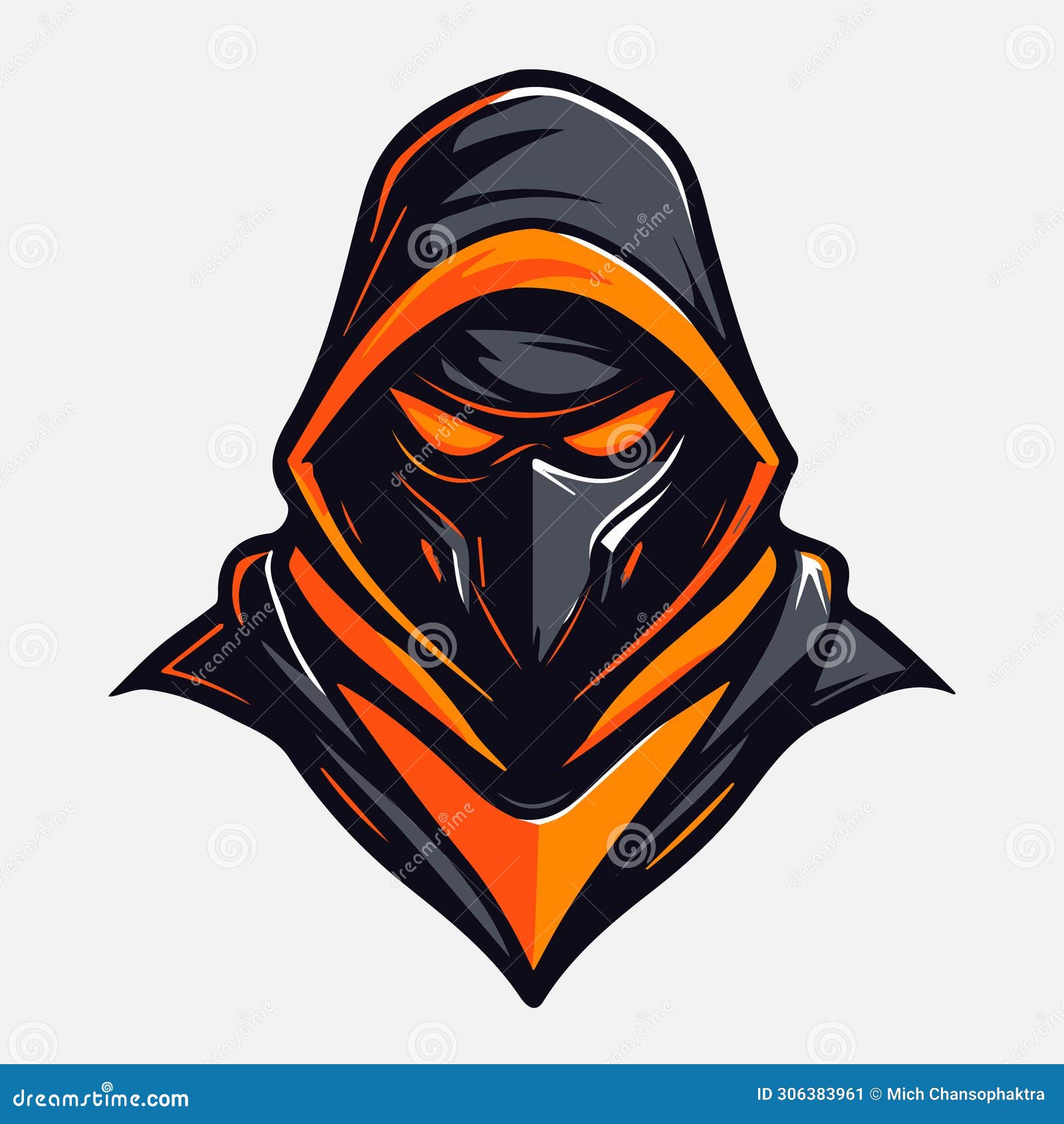 modern creative esport  ninja modern logo art  drawing