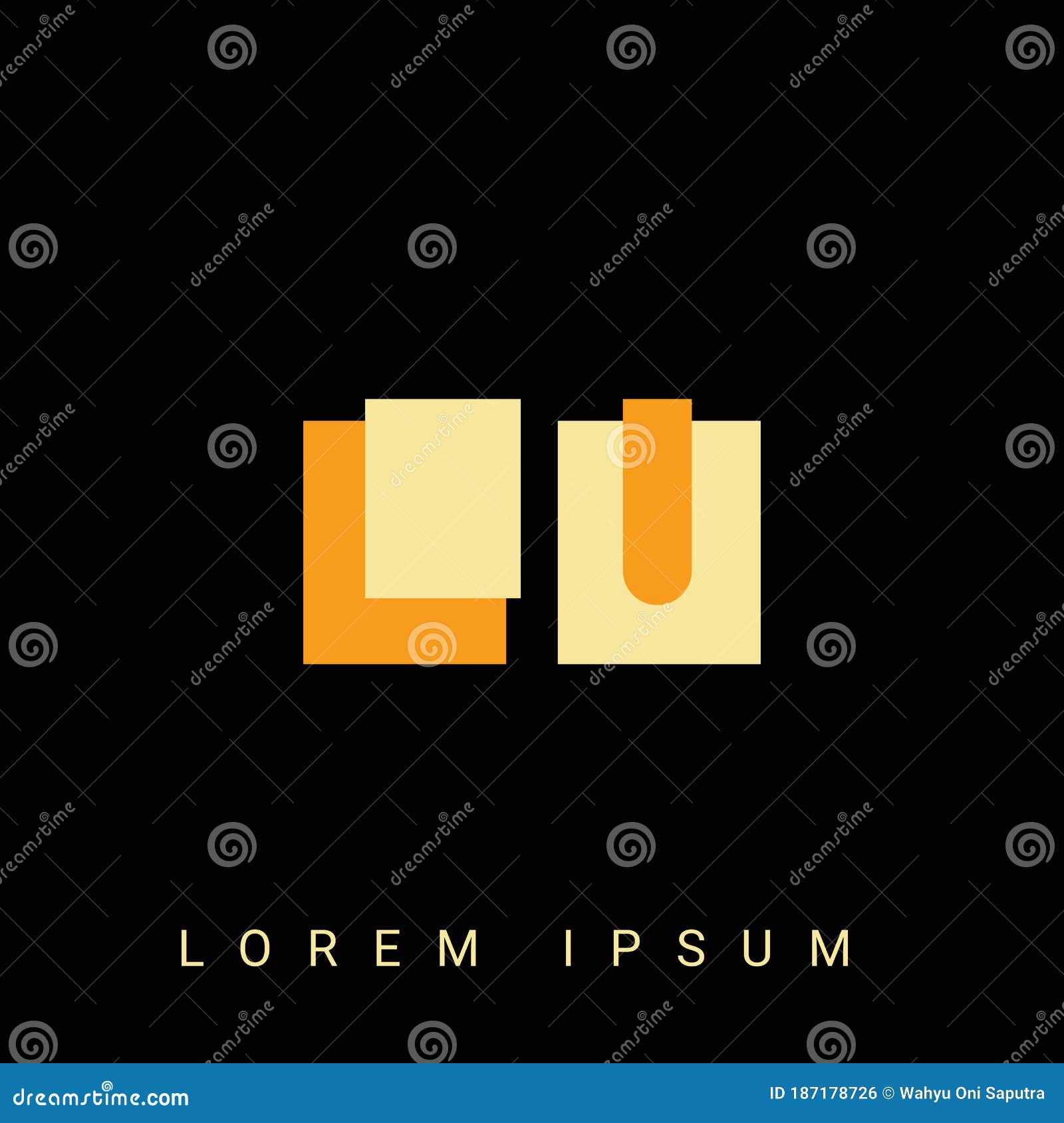 Modern Creative Shaped LU, UL, L, U Logo. Initial Logo Designs Templete