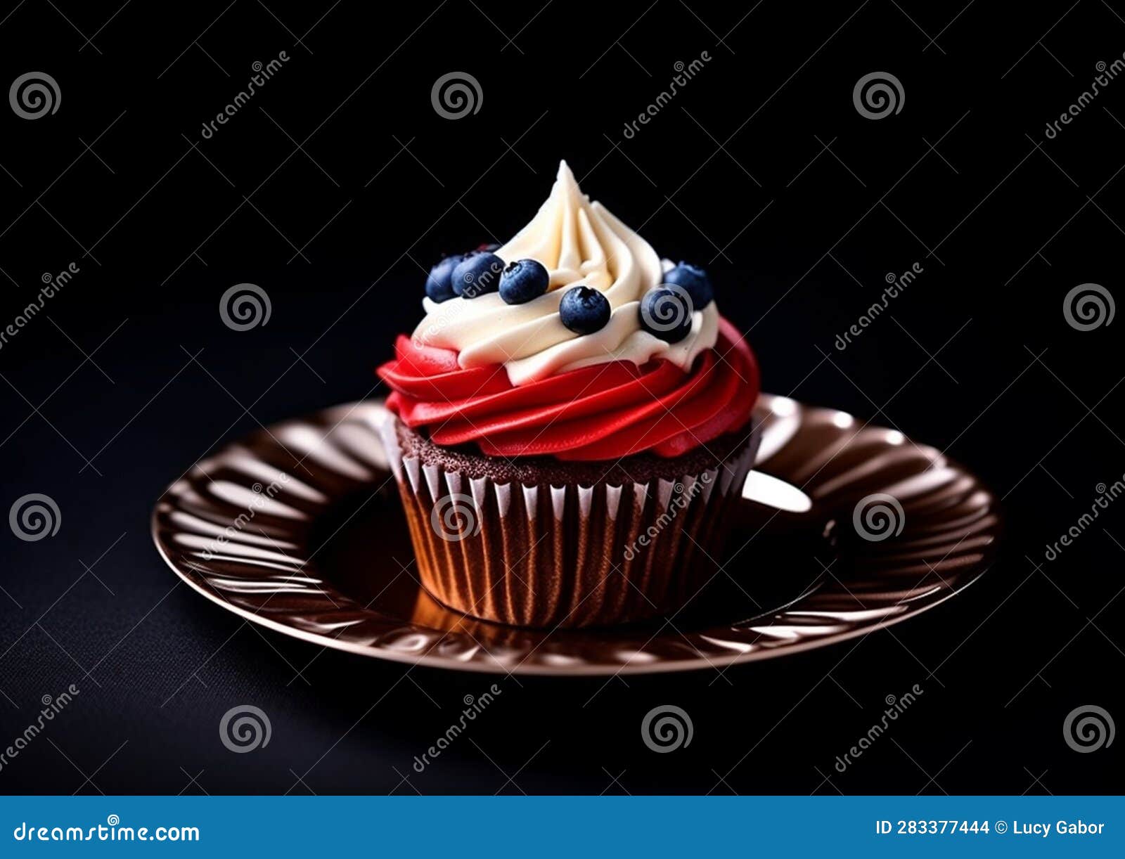 a modern cupcakes for bastille day of france