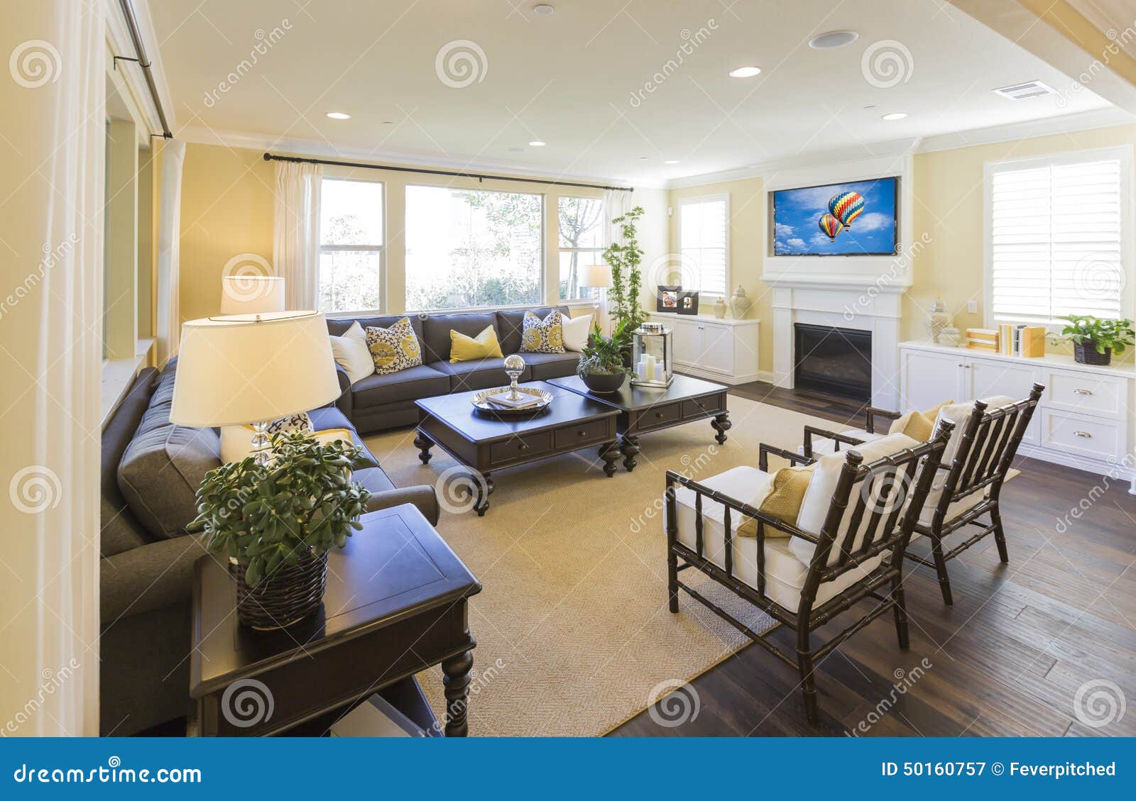 Modern Custom Living Room Interior Stock Image Image of architecture