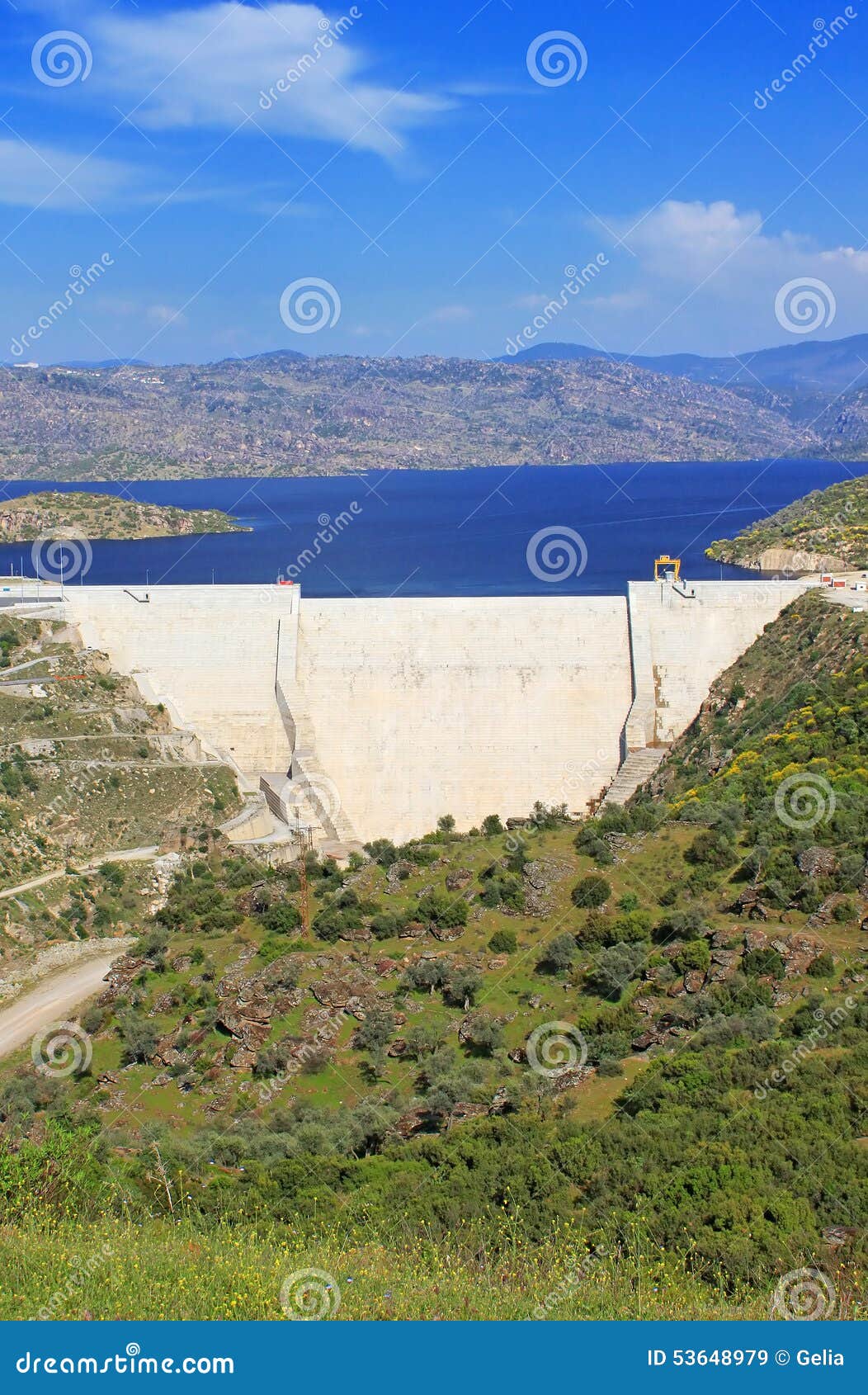 Modern dam in Turkey stock image. Image of hydroelectric 53648979