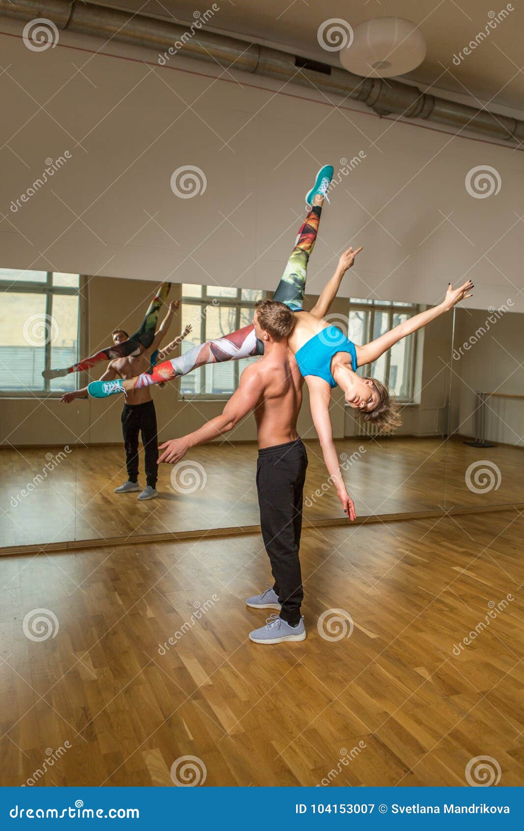 Modern Dancers Practicing in Dance Studio Stock Image Image of modern