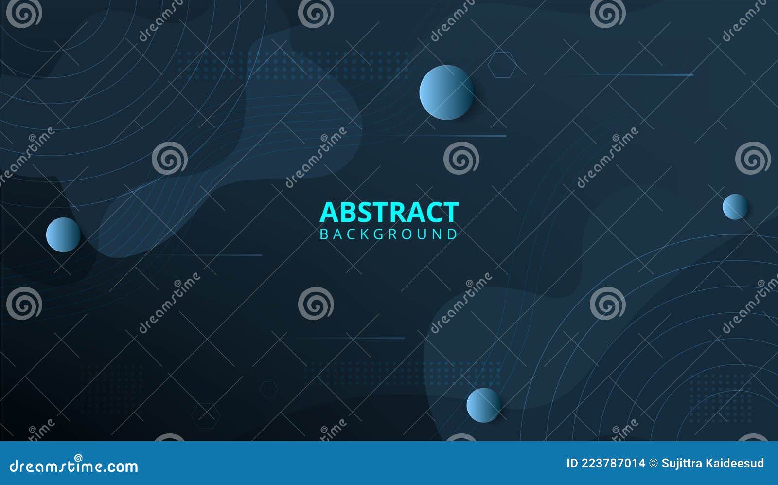 Modern Dark Blue Background Concept. Stock Vector Illustration of