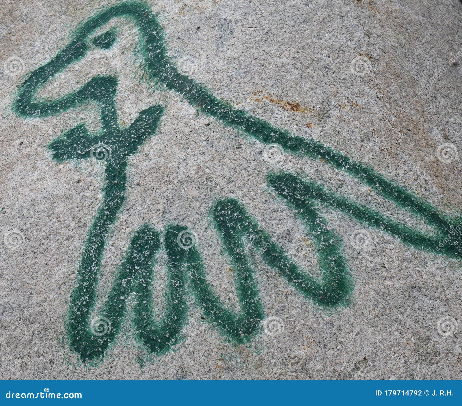 Modern Day Cave Engraving Thru Paint Stock Photo Image of engraving