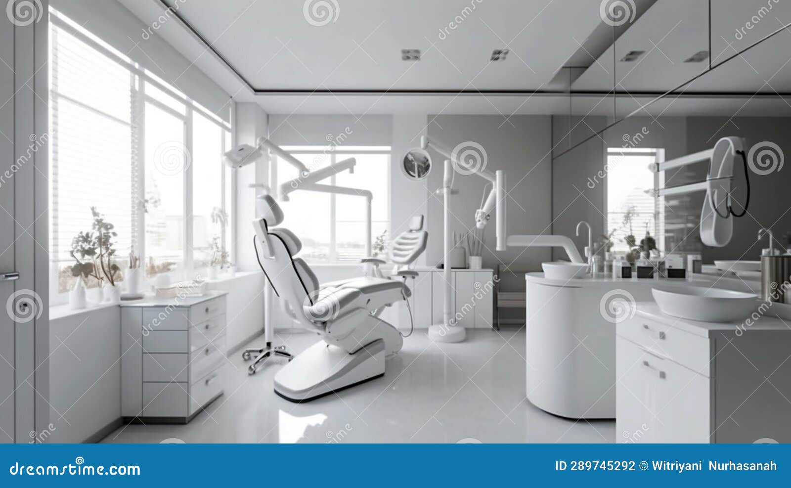 Modern Dental Office Interior. Modern Dental Dentist Office
