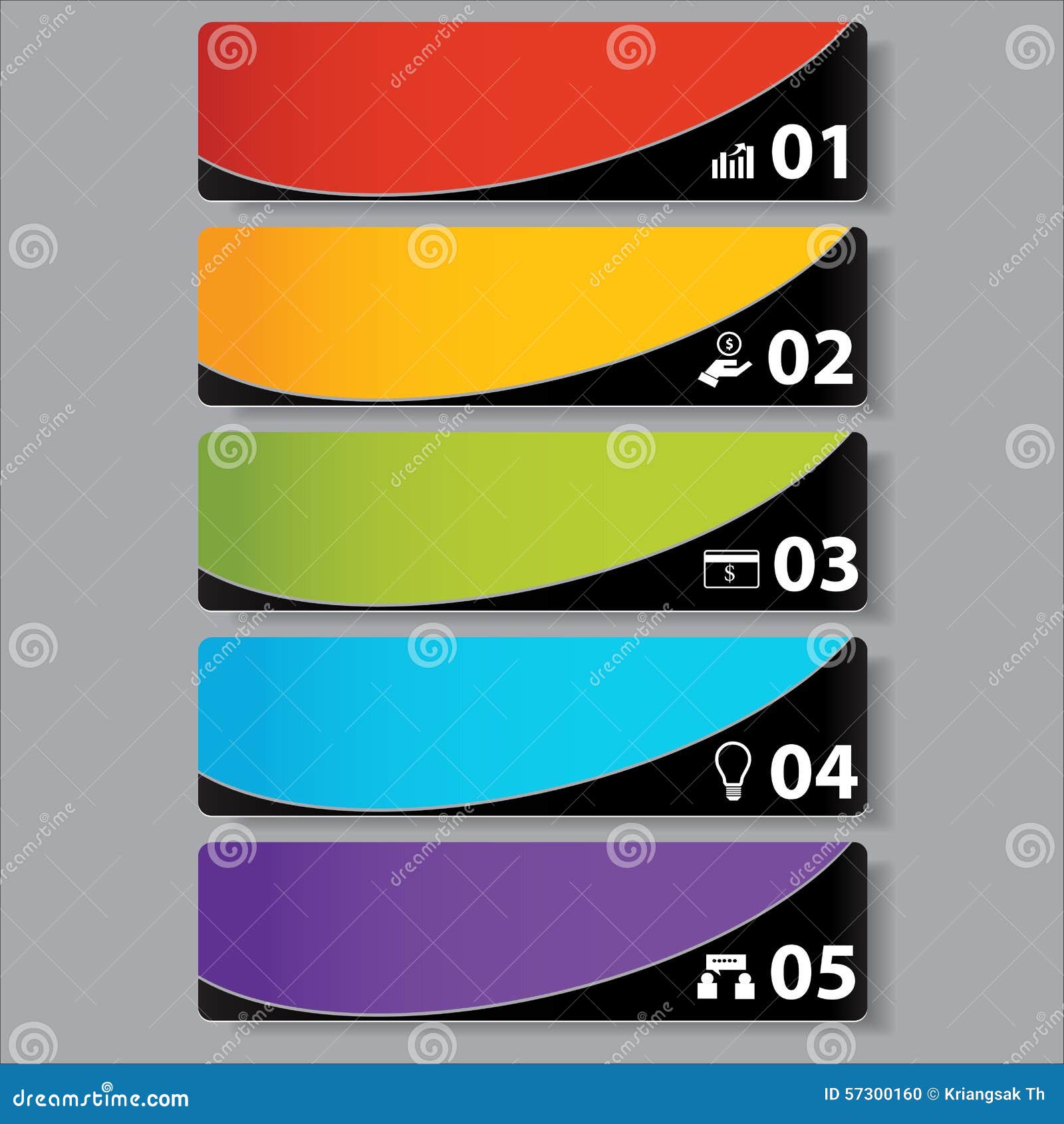 Modern Design Business Number Banners Template or Website Layout. Info