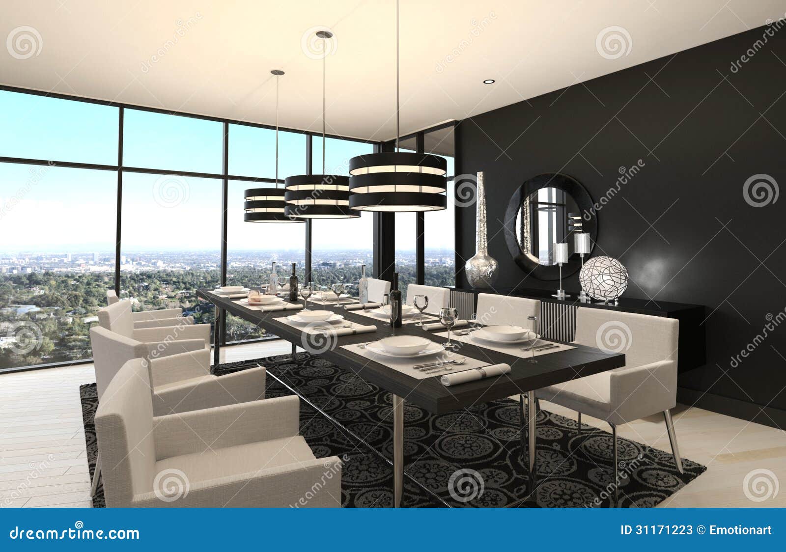 Modern Design Dining Room | Living Room Interior Stock Photos ...  Modern Design Dining Room | Living Room Interior