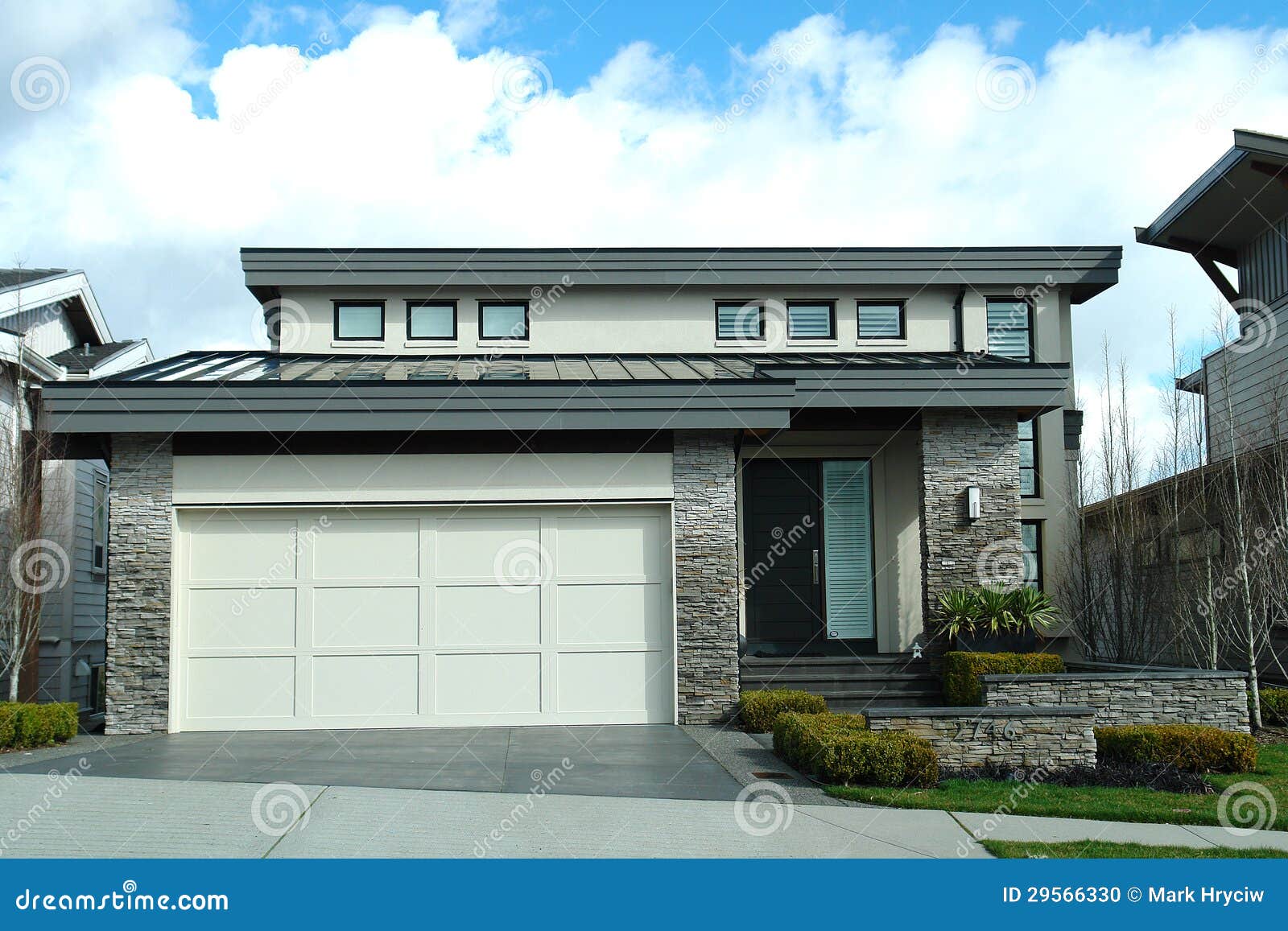 Modern Design House Home Exterior Stock Photo - Image of valley, stone