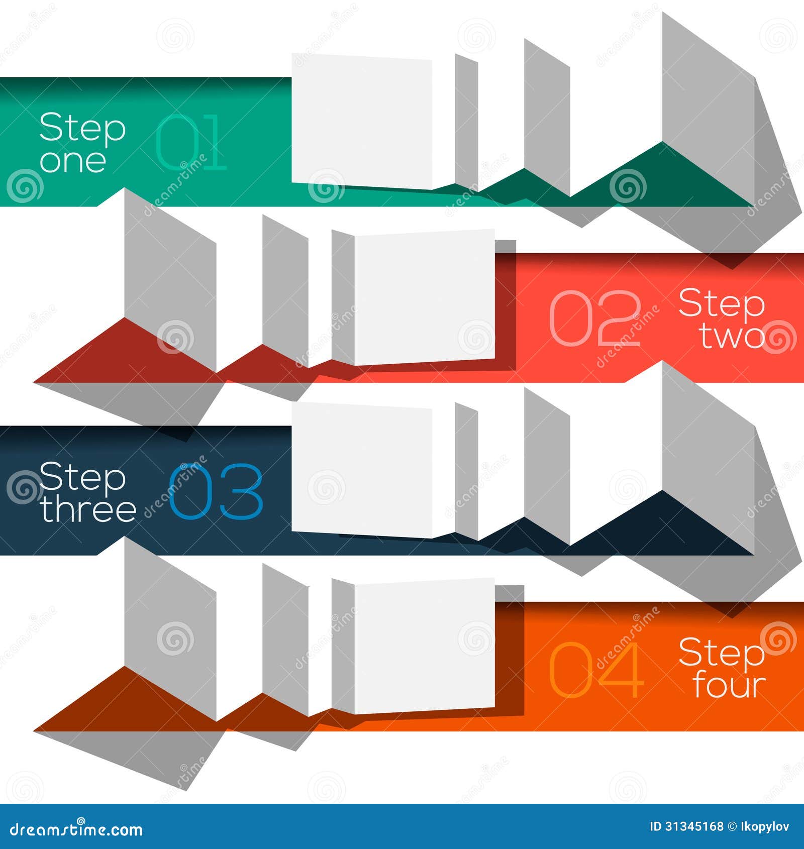 Modern Design  Info Graphic Template Origami Styled Stock 