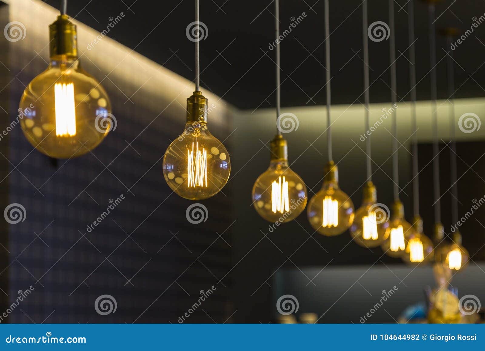 Modern Design Light Bulbs in Row Stock Photo Image of power, lightbulb 104644982