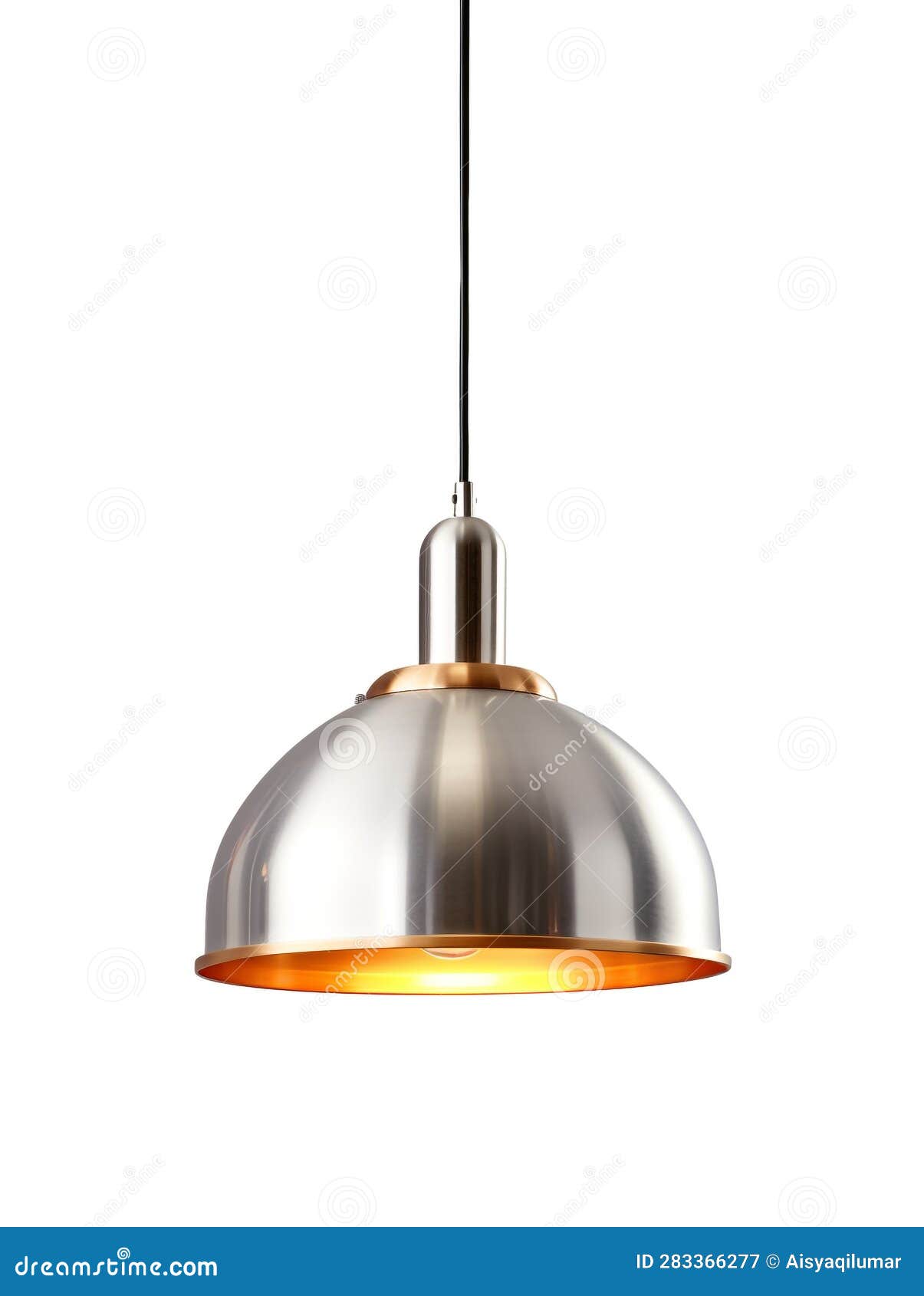 Modern Design Pendant Light Isolated on a Plain Background. Stock