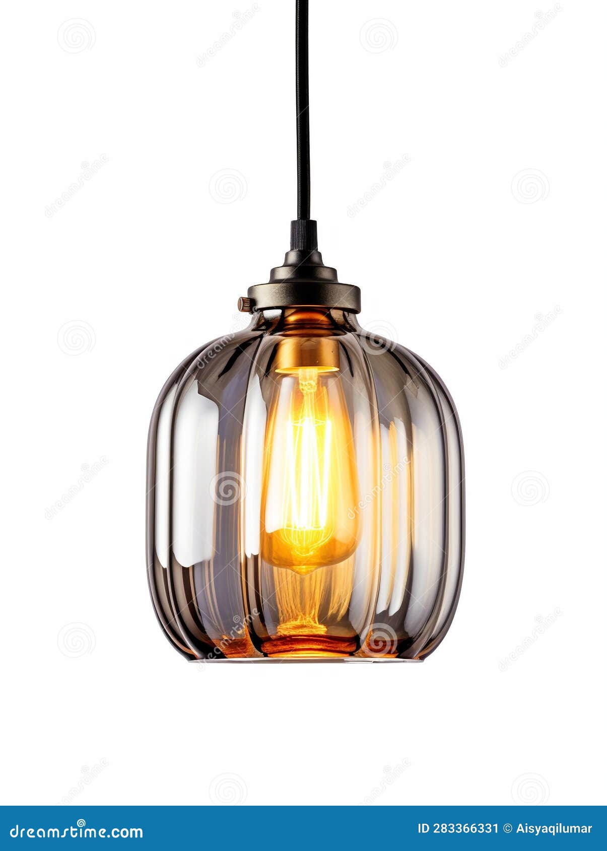 Modern Design Pendant Light Isolated on a Plain Background. Stock