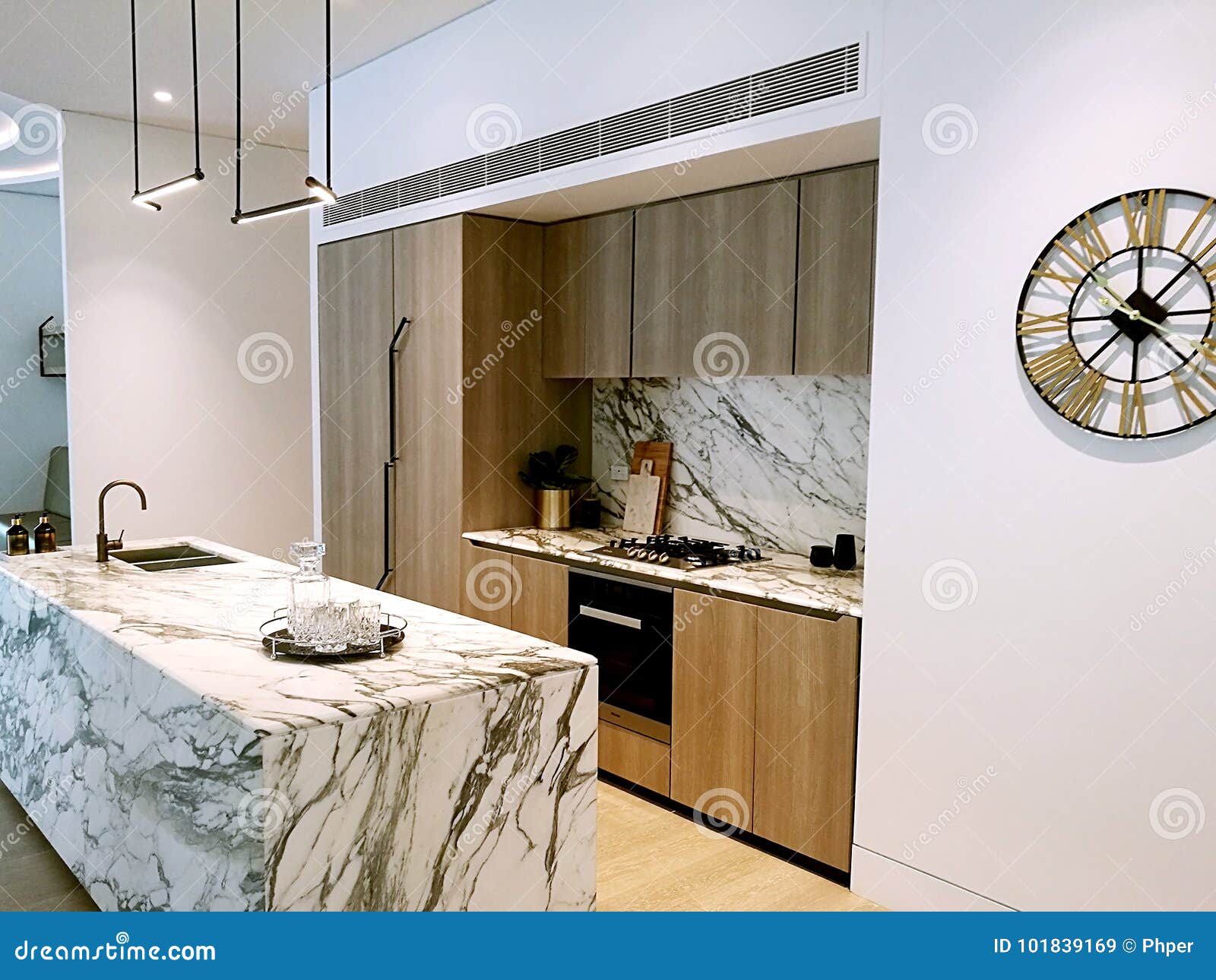 Modern Interior Design Kitchen Stock Image Image of designed