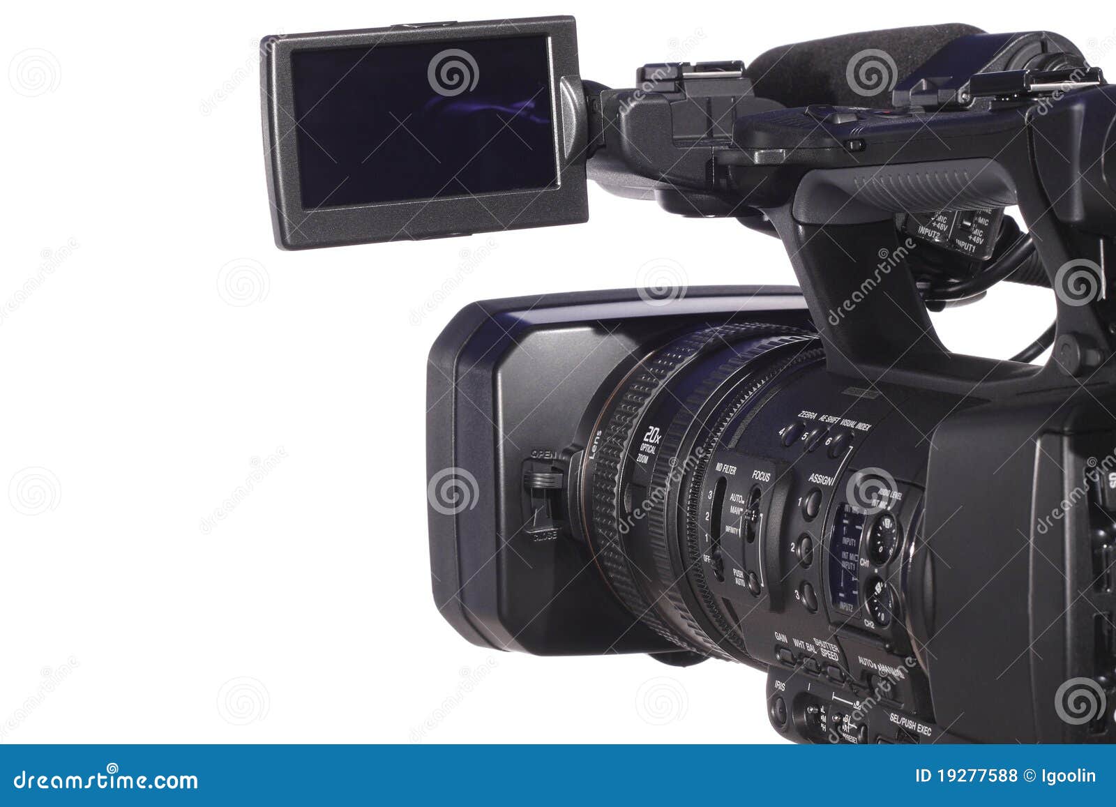 Modern Digital Video Camera Stock Photo Image of background, camera 19277588