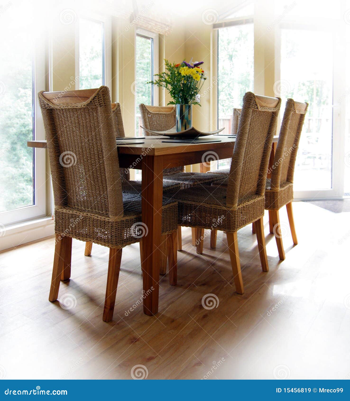 Modern dining room stock image. Image of flat, natural 15456819