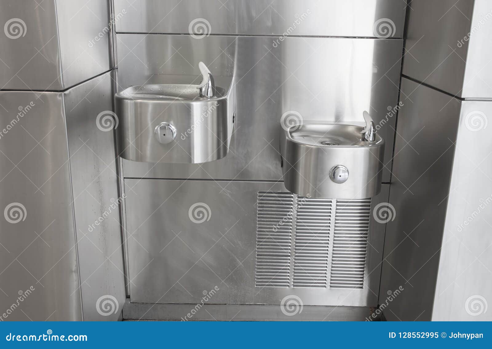Modern dispenser for water stock image. Image of metal 128552995