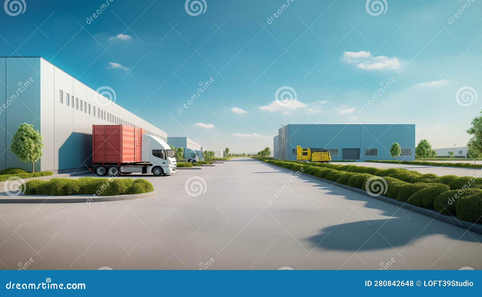 1024_Modern_Distribution_Center_2 Stock Illustration Illustration of