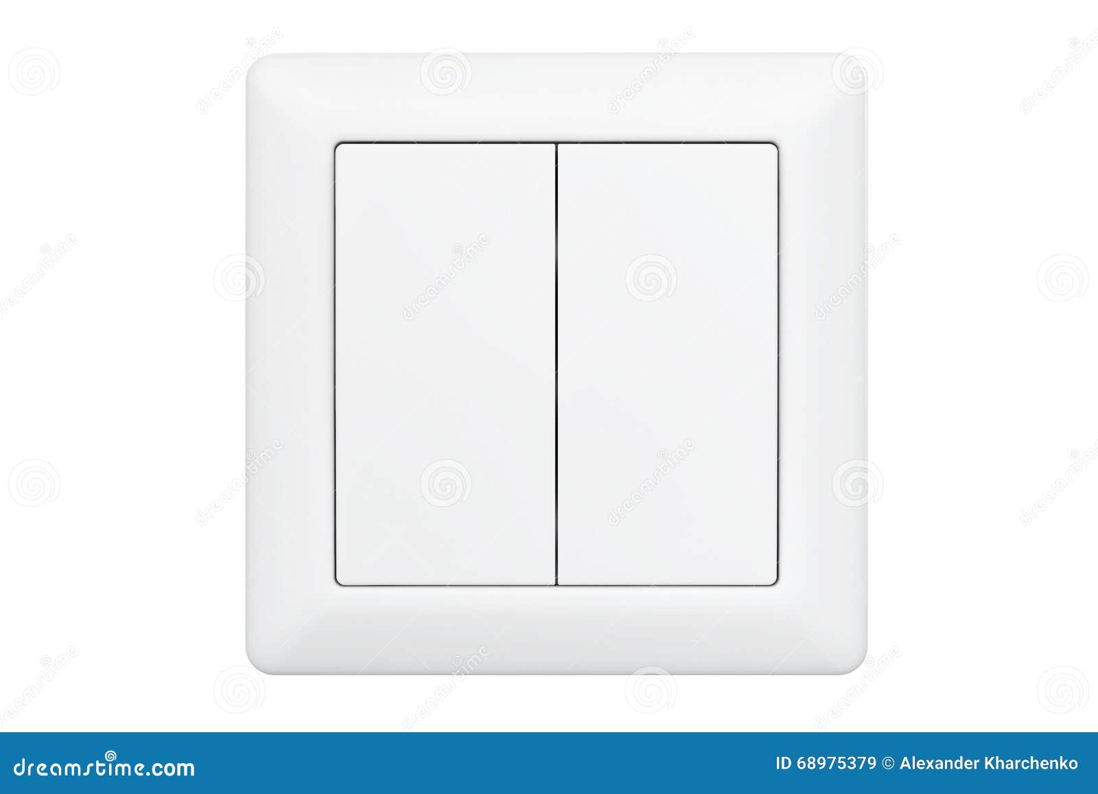 Modern Double Knob Light Switch Stock Illustration Illustration of double, clean 68975379