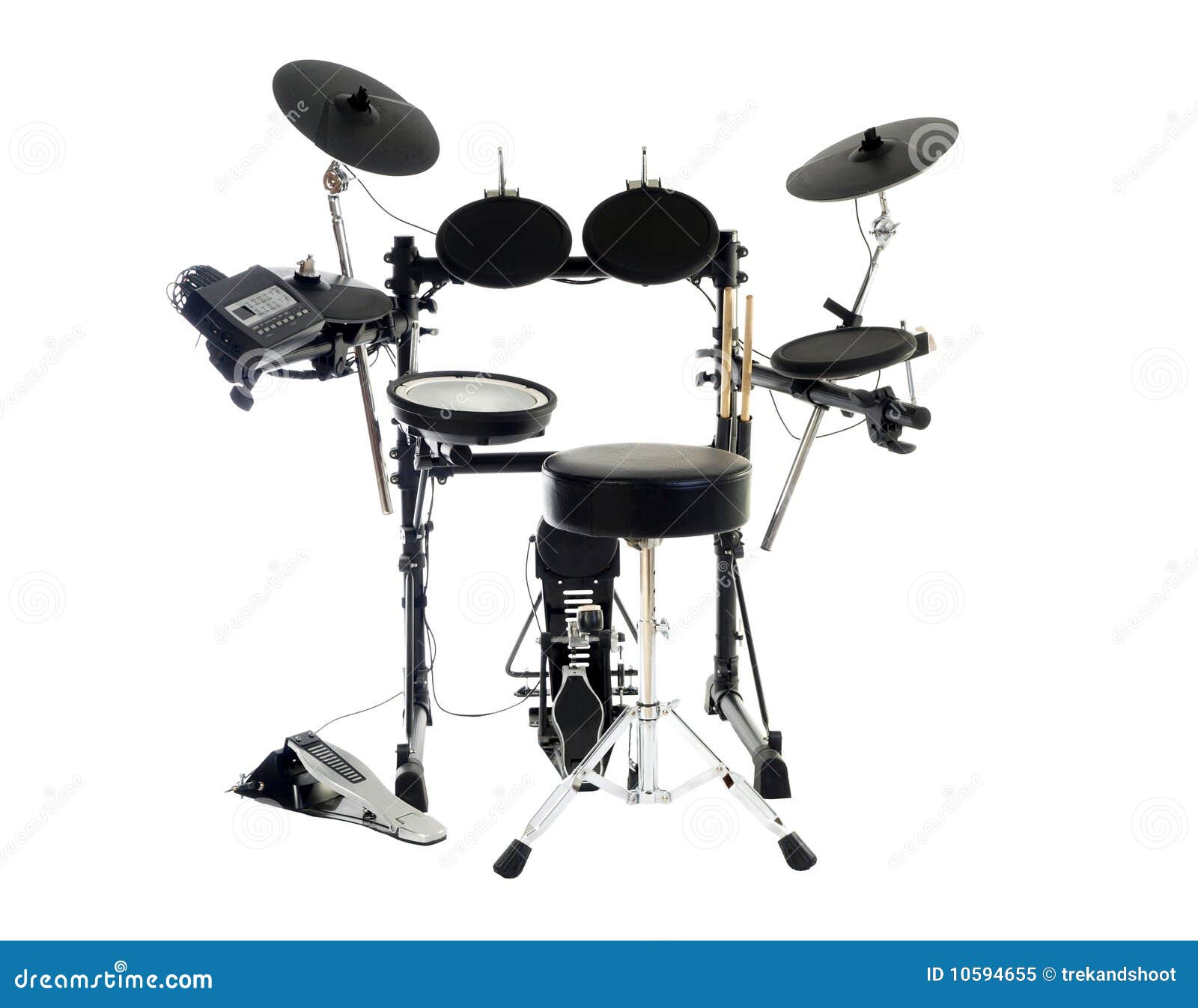 Modern Drums stock image. Image of object, black, kick 10594655