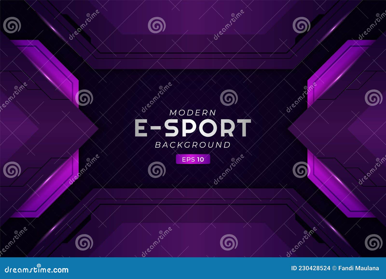 Modern E-Sport Gaming Background Glowing Purple Futuristic Premium  Technology Stock Vector - Illustration of layout, business: 230428524