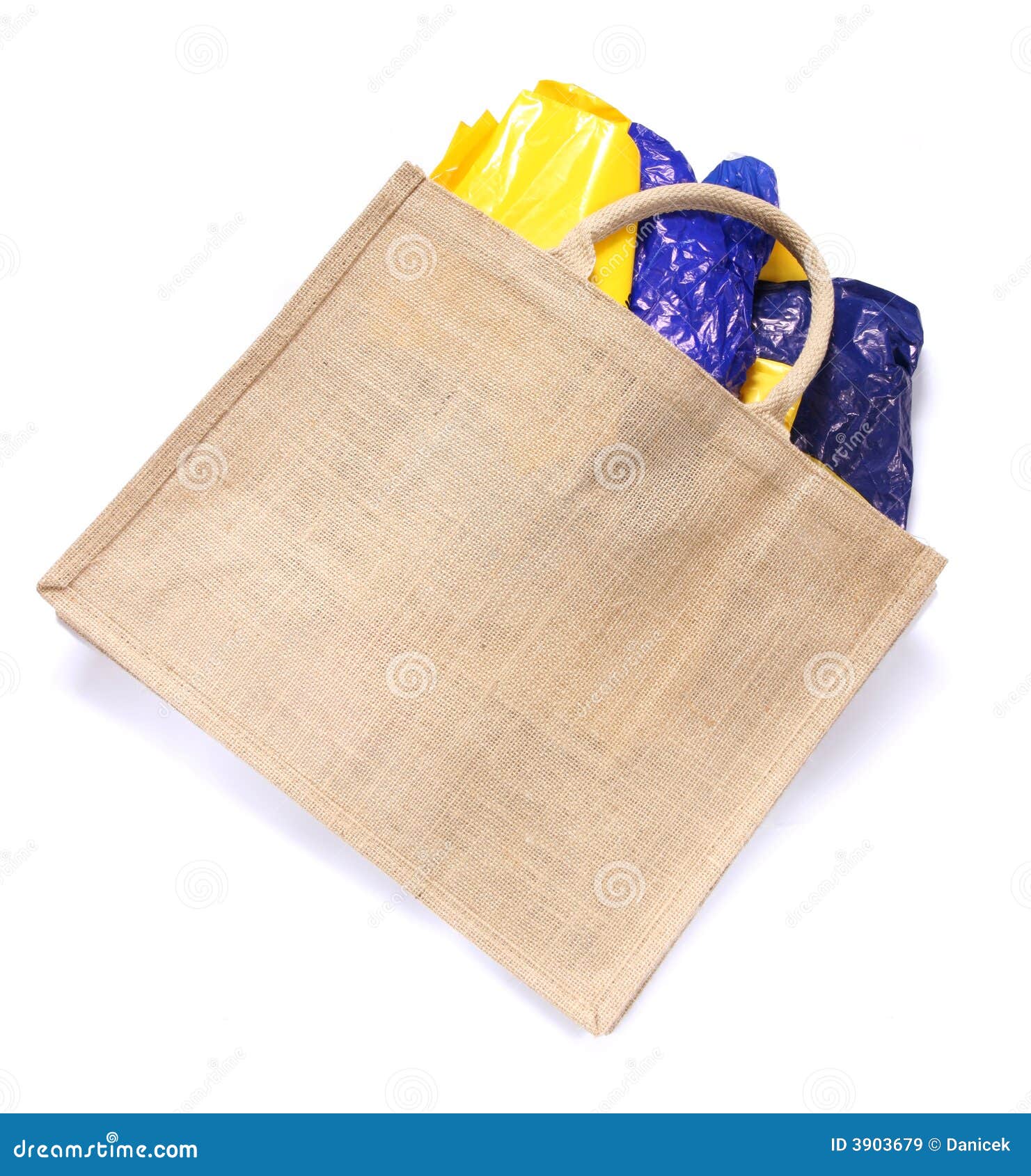 Modern Ecological Bag Eating Plastic Bags Stock Image Image of
