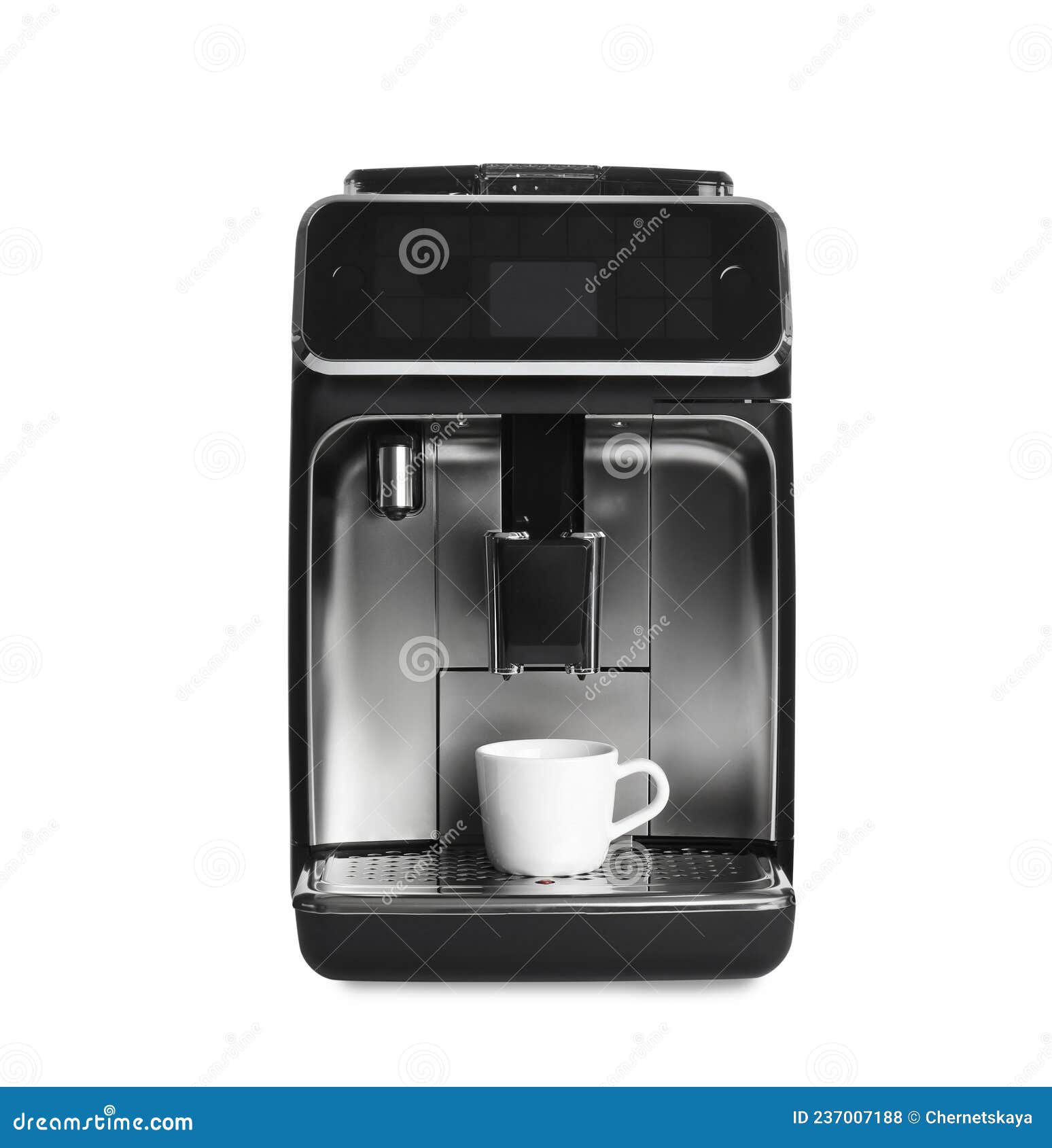 Modern Electric Coffee Machine with Cup Isolated on White Stock Photo Image of automatic