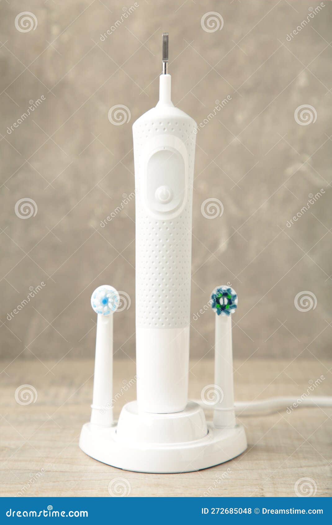 Modern Electric Toothbrush with Charger on Grey Background Stock Photo Image of hygiene